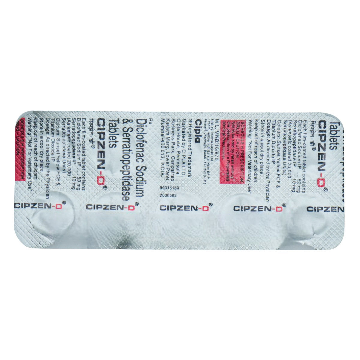 Cipzen-D Tablet 10's, Pack of 10 TABLETS Cipzen-D Tablet 10's, Pack of 10 TABLETS