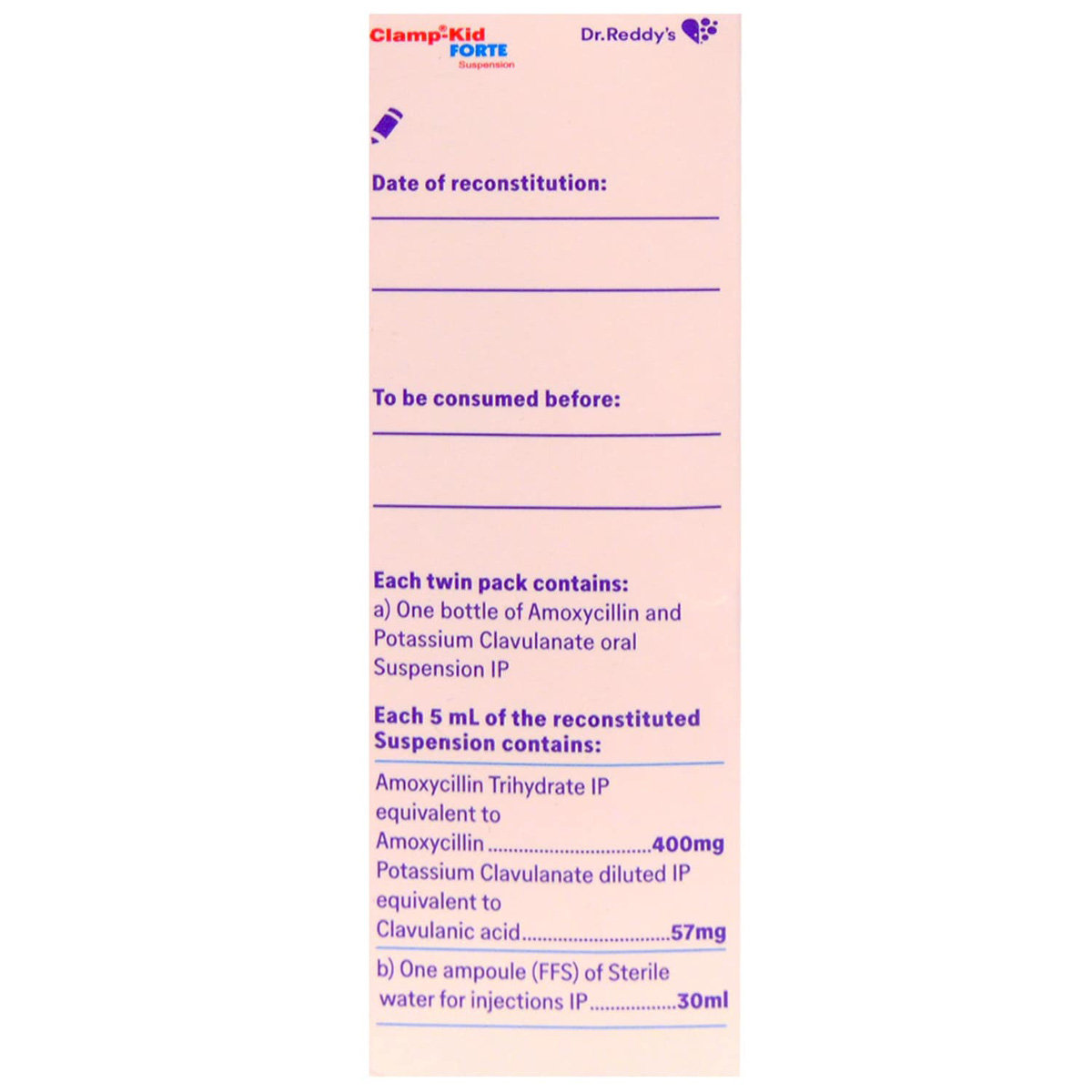 Clamp-Kid Forte Suspension 30 ml, Pack of 1 SUSPENSION Clamp-Kid Forte Suspension 30 ml, Pack of 1 SUSPENSION