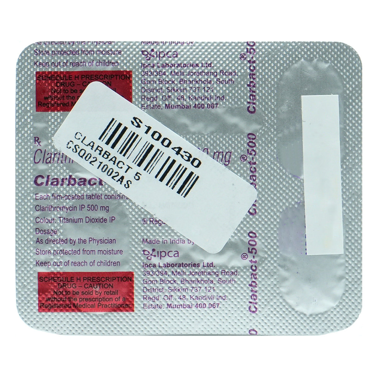 Clarbact-500 Tablet 4's, Pack of 4 TABLETS Clarbact-500 Tablet 4's, Pack of 4 TABLETS