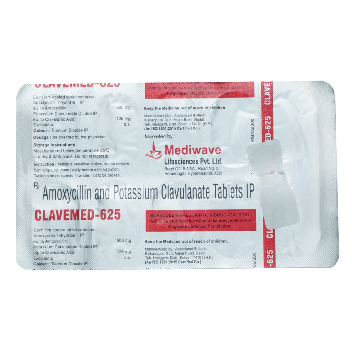 Clavemed-625 Tablet 10's, Pack of 10 TabletS Clavemed-625 Tablet 10's, Pack of 10 TabletS