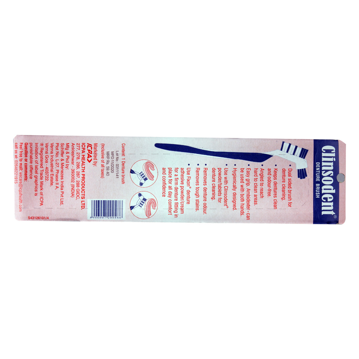 Clinsodent Brush, Pack of 1 Clinsodent Brush, Pack of 1