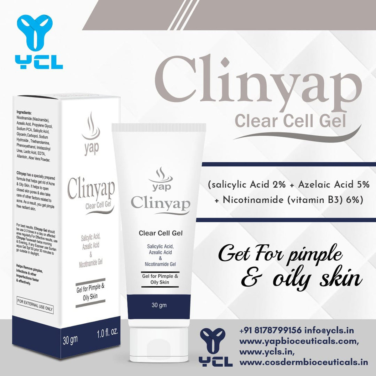 Clinyap Clear Cell Gel 30 gm, Pack of 1 Clinyap Clear Cell Gel 30 gm, Pack of 1