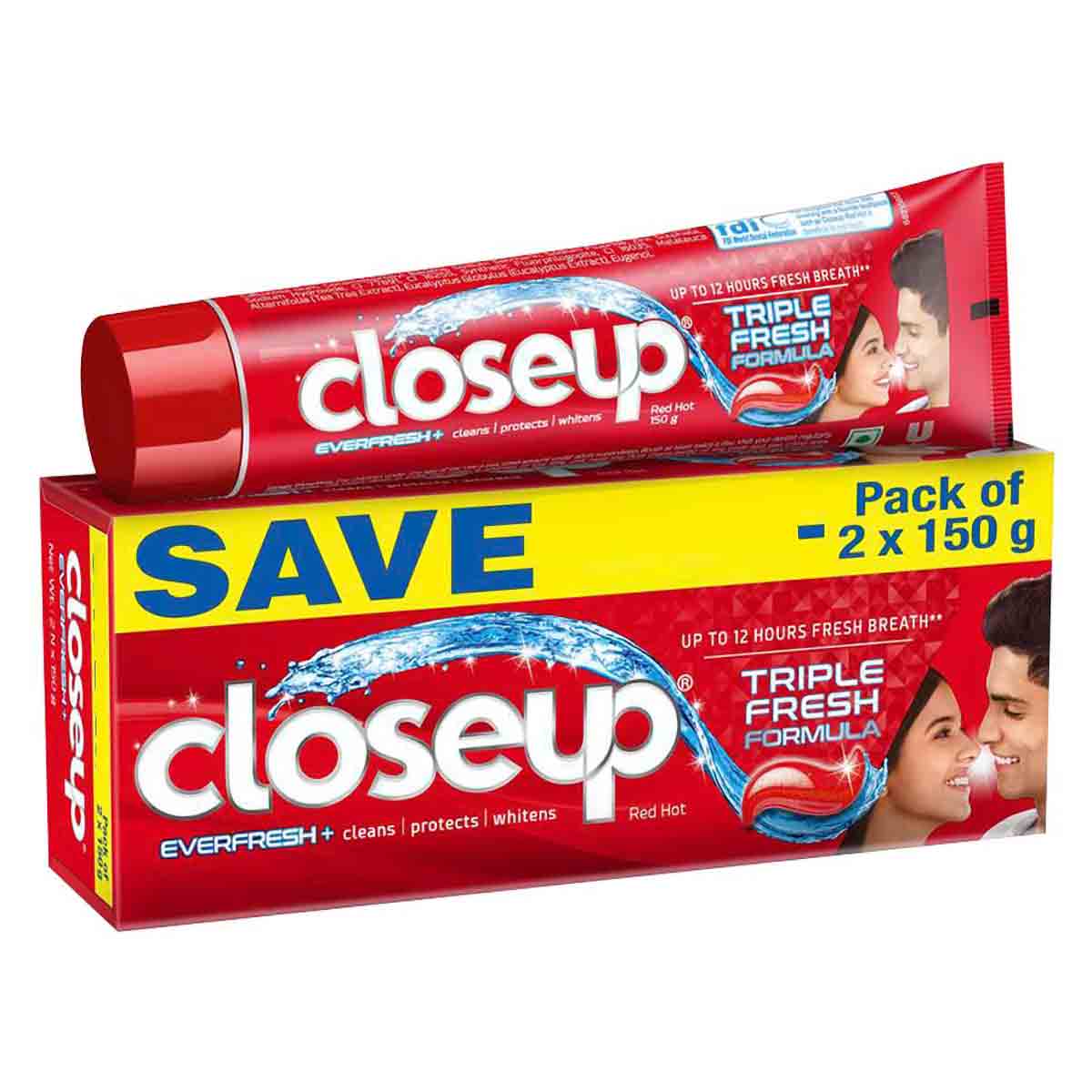 Closeup Ever Fresh+ Gel Red Hot Toothpaste, 300 gm (2 x 150 gm), Pack of 1 Closeup Ever Fresh+ Gel Red Hot Toothpaste, 300 gm (2 x 150 gm), Pack of 1