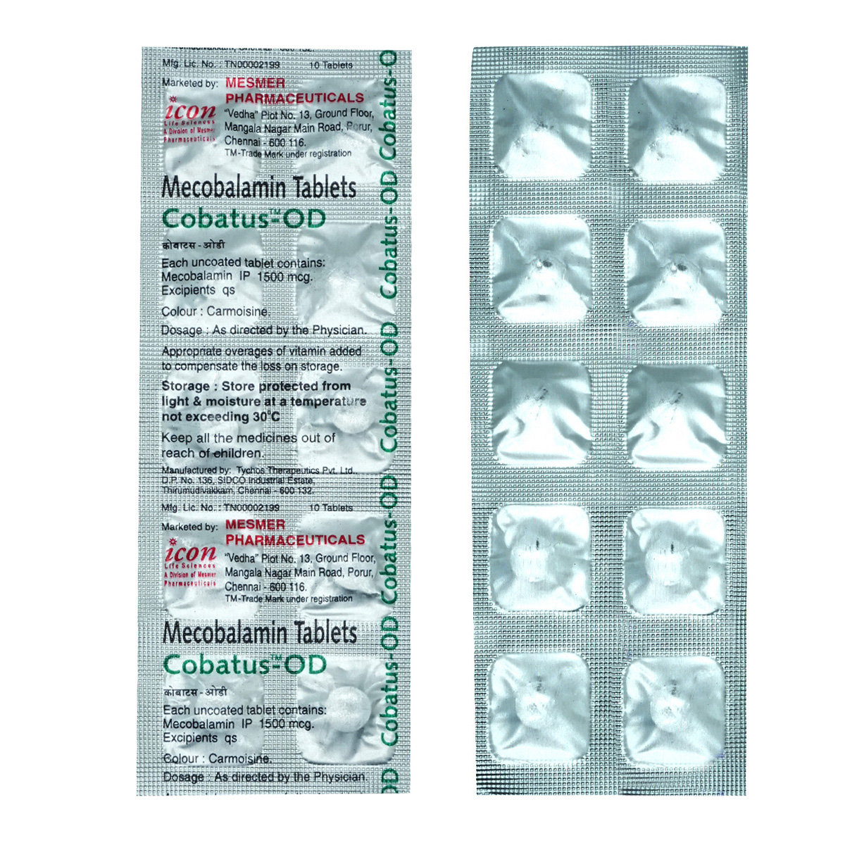 Cobatus-OD 1500 mcg Tablet 10's, Pack of 10 TABLETS Cobatus-OD 1500 mcg Tablet 10's, Pack of 10 TABLETS