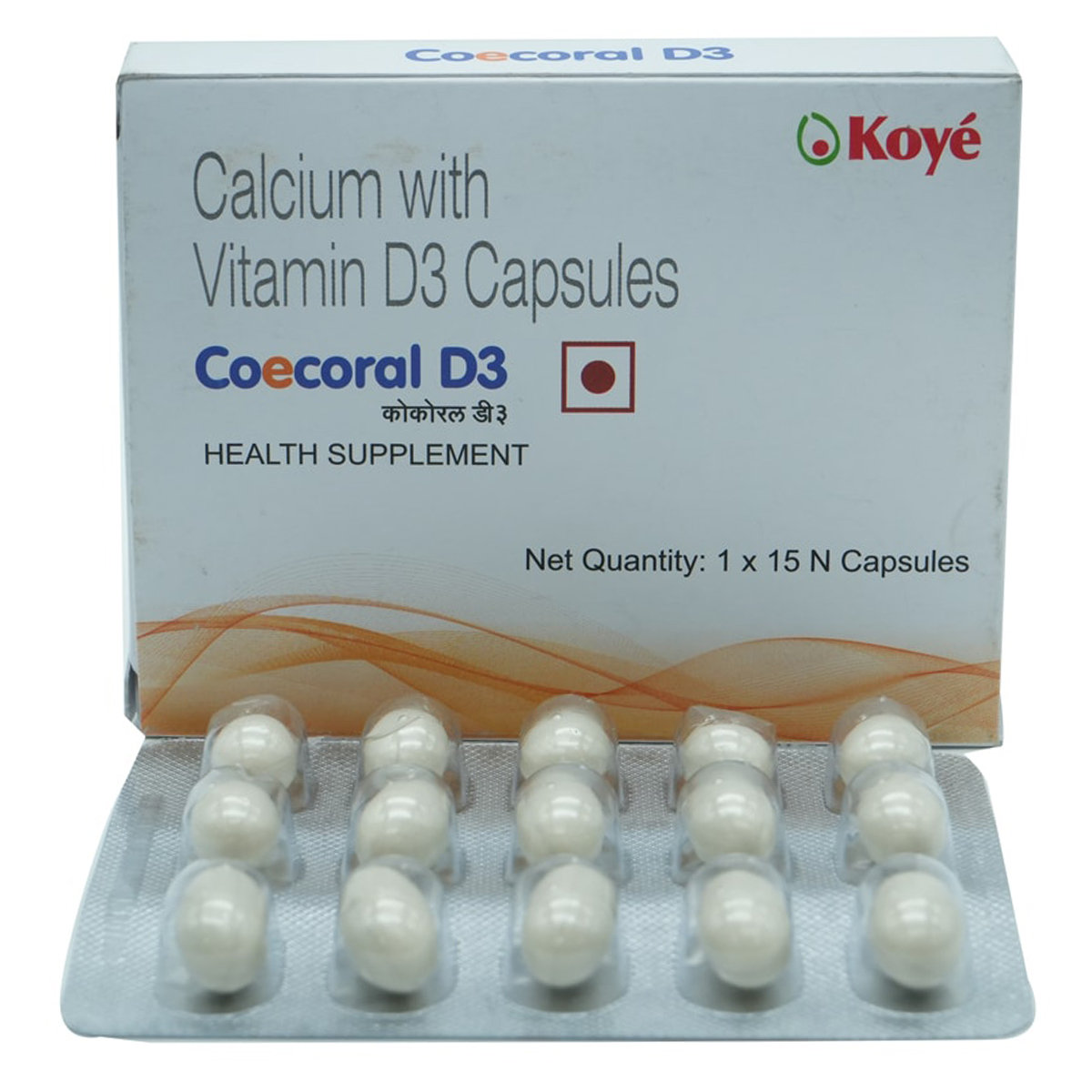 Coecoral D3 Capsule 15's, Pack of 15 Coecoral D3 Capsule 15's, Pack of 15