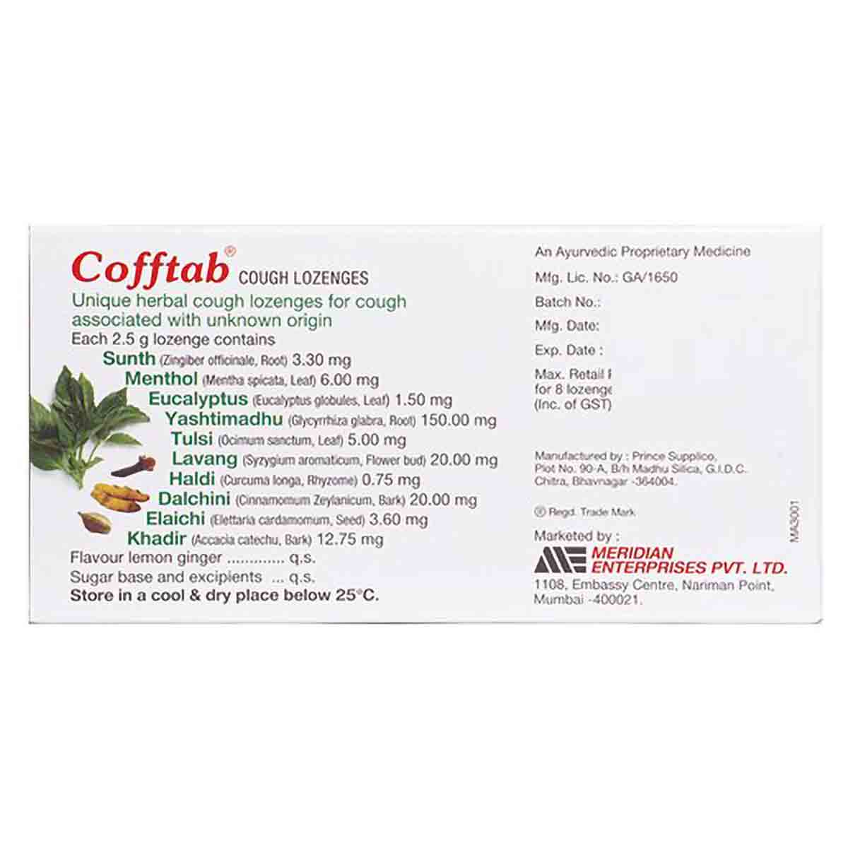 Cofftab Cough Lozenges, 8 Count, Pack of 8 Cofftab Cough Lozenges, 8 Count, Pack of 8