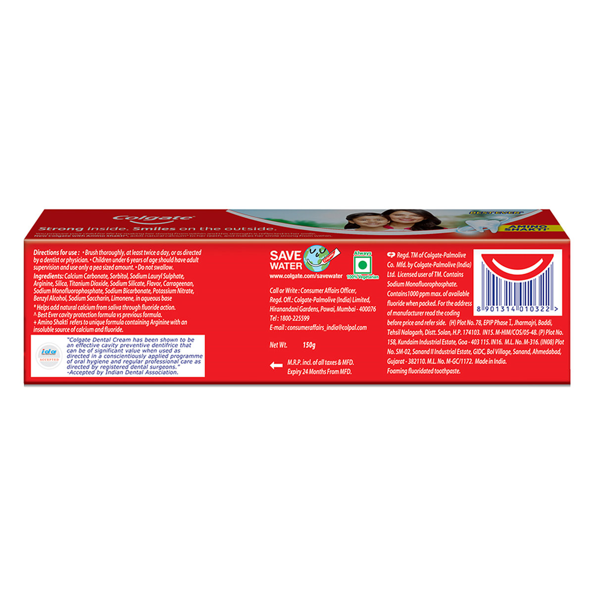 Colgate Strong Teeth Amino Shakti Toothpaste, 150 gm, Pack of 1 Colgate Strong Teeth Amino Shakti Toothpaste, 150 gm, Pack of 1