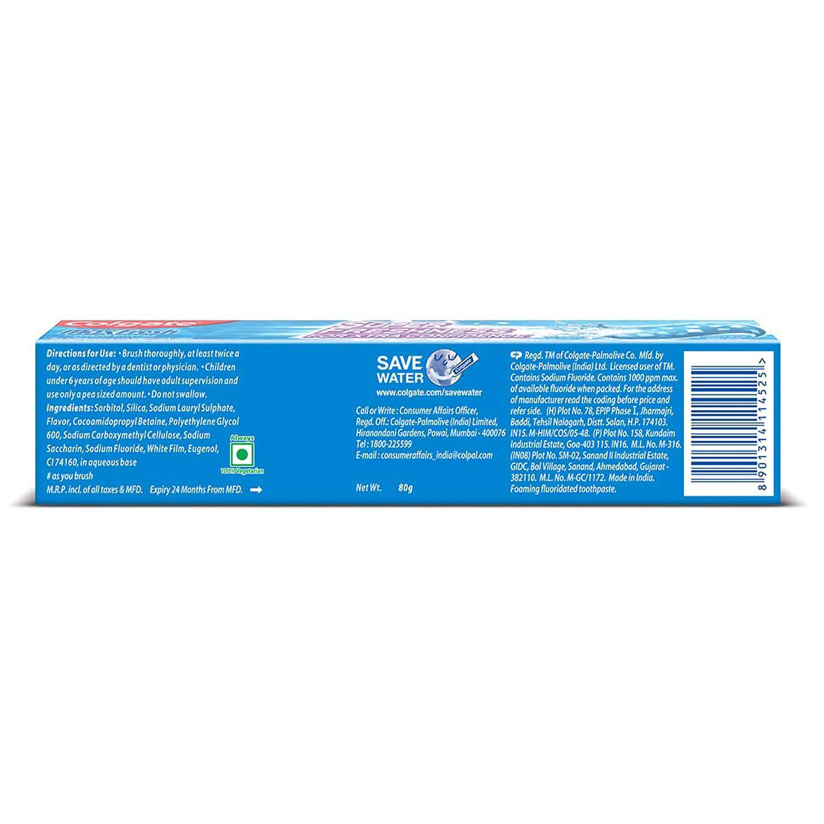 Colgate MaxFresh Cooling Crystals Blue Gel Peppermint Ice Toothpaste, 80 gm, Pack of 1 Colgate MaxFresh Cooling Crystals Blue Gel Peppermint Ice Toothpaste, 80 gm, Pack of 1