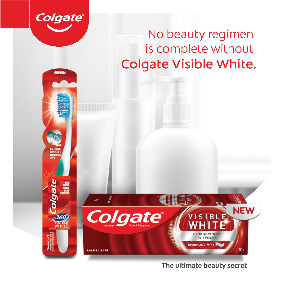 Colgate Visible White Sparkling Mint Toothpaste, 50 gm, Pack of 1 Colgate Visible White Sparkling Mint Toothpaste, 50 gm, Pack of 1
