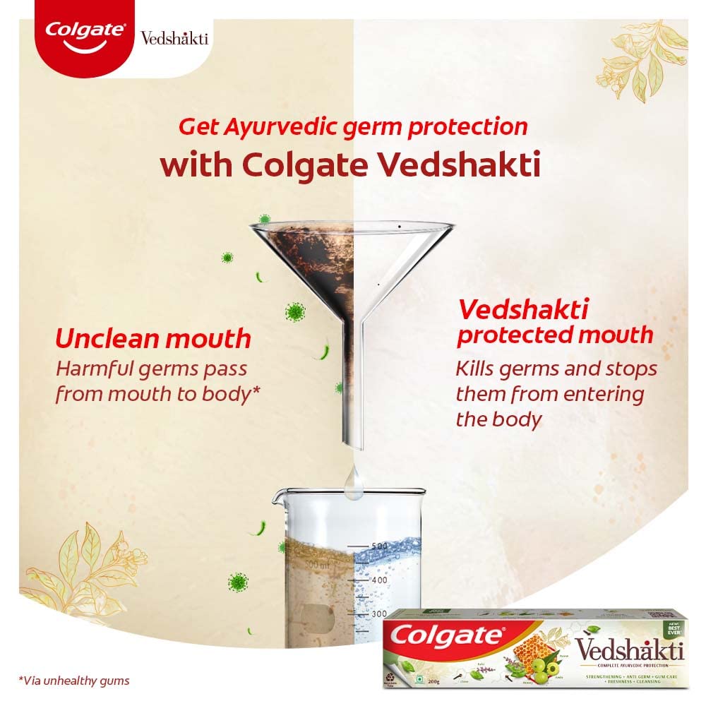 Colgate Swarna Vedshakti Anticavity Toothpaste, 200 gm, Pack of 1 Colgate Swarna Vedshakti Anticavity Toothpaste, 200 gm, Pack of 1