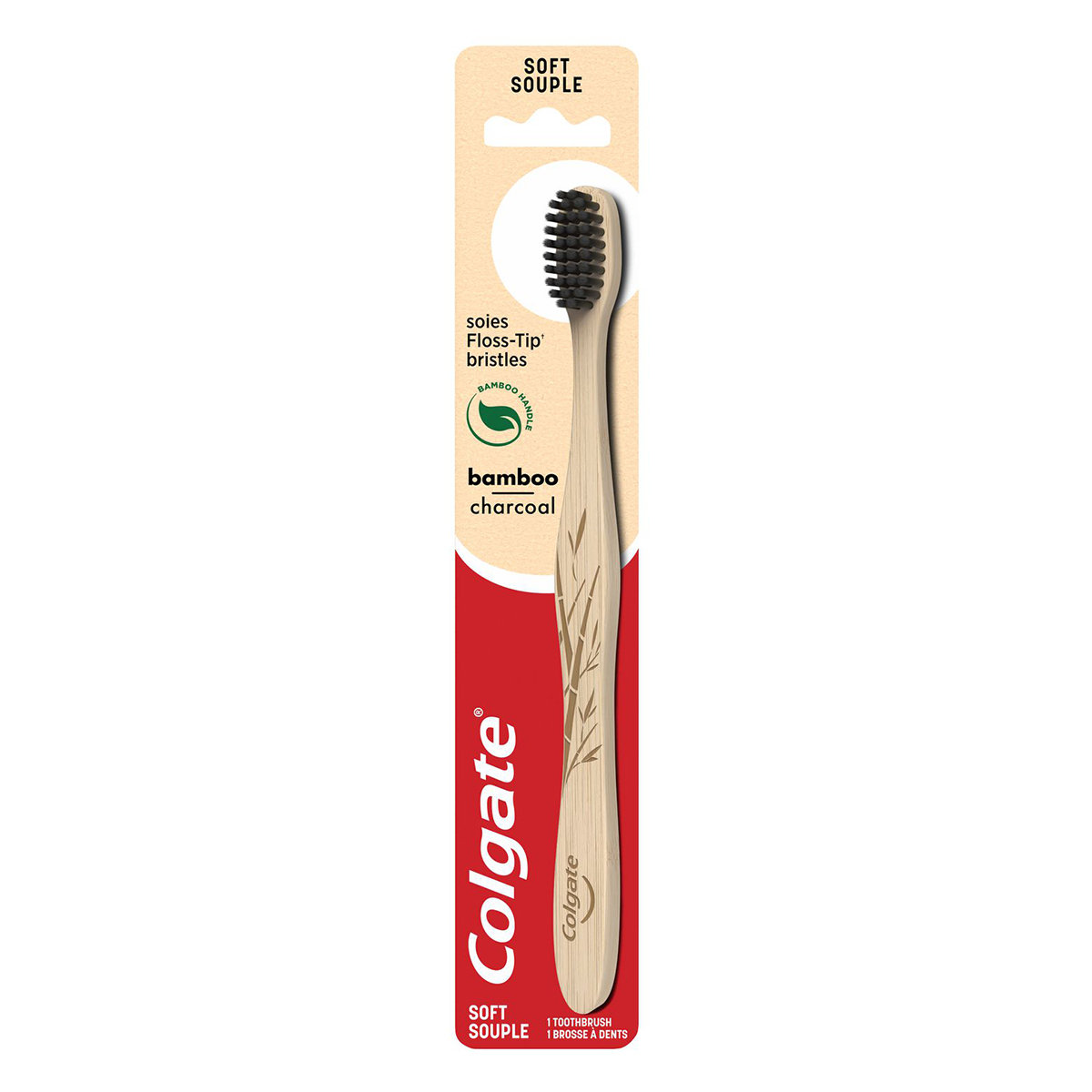 Colgate Bamboo Charcoal Soft Toothbrush, 1 Count, Pack of 1 Colgate Bamboo Charcoal Soft Toothbrush, 1 Count, Pack of 1