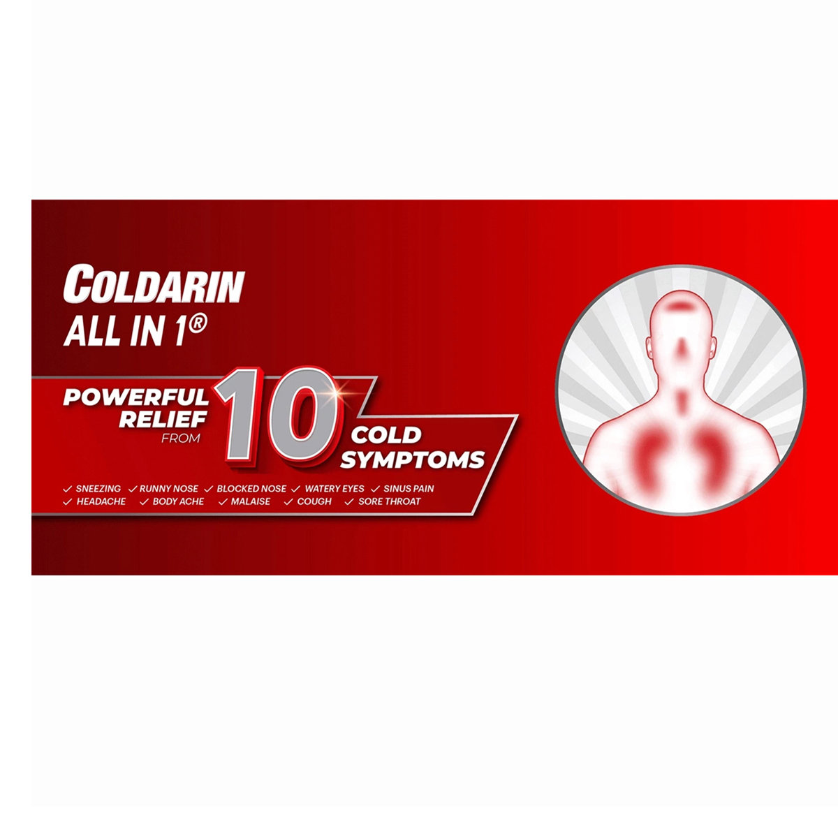 Coldarin All In 1, 10 Tablets, Pack of 10 TABLETS Coldarin All In 1, 10 Tablets, Pack of 10 TABLETS