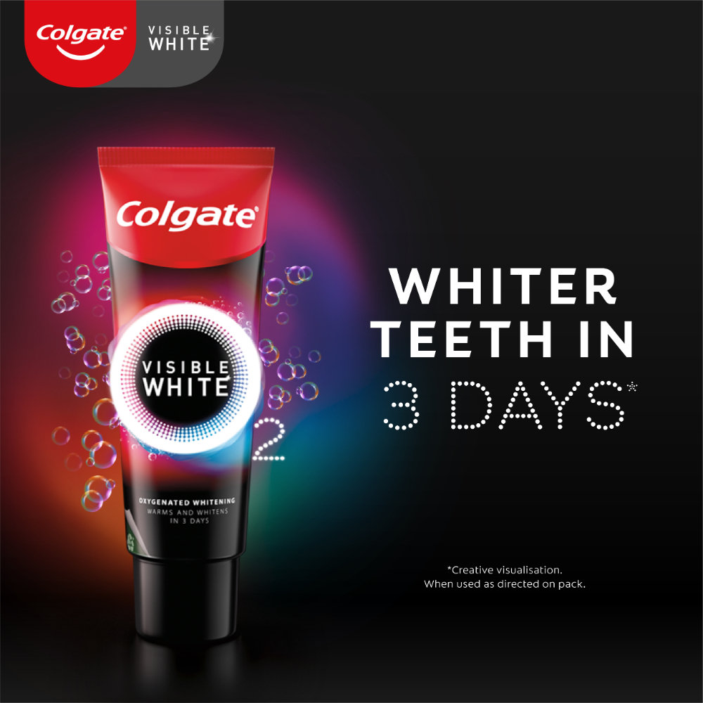 Colgate Visible White O2 Whitening Aromatic Mint Toothpaste, 50 gm, Pack of 1 Colgate Visible White O2 Whitening Aromatic Mint Toothpaste, 50 gm, Pack of 1