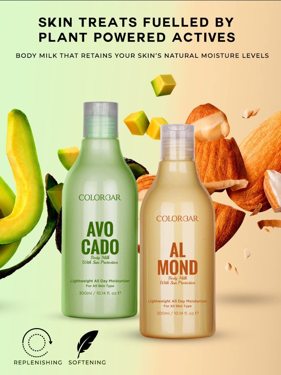 Colorbar Avocado Body Milk 300 ml | Enriched With Avocado Oil | Sun Protection | All Day Moisturization | Deep Hydration | Lightweight | For All Skin Type, Pack of 1 Colorbar Avocado Body Milk 300 ml | Enriched With Avocado Oil | Sun Protection | All Day Moisturization | Deep Hydration | Lightweight | For All Skin Type, Pack of 1