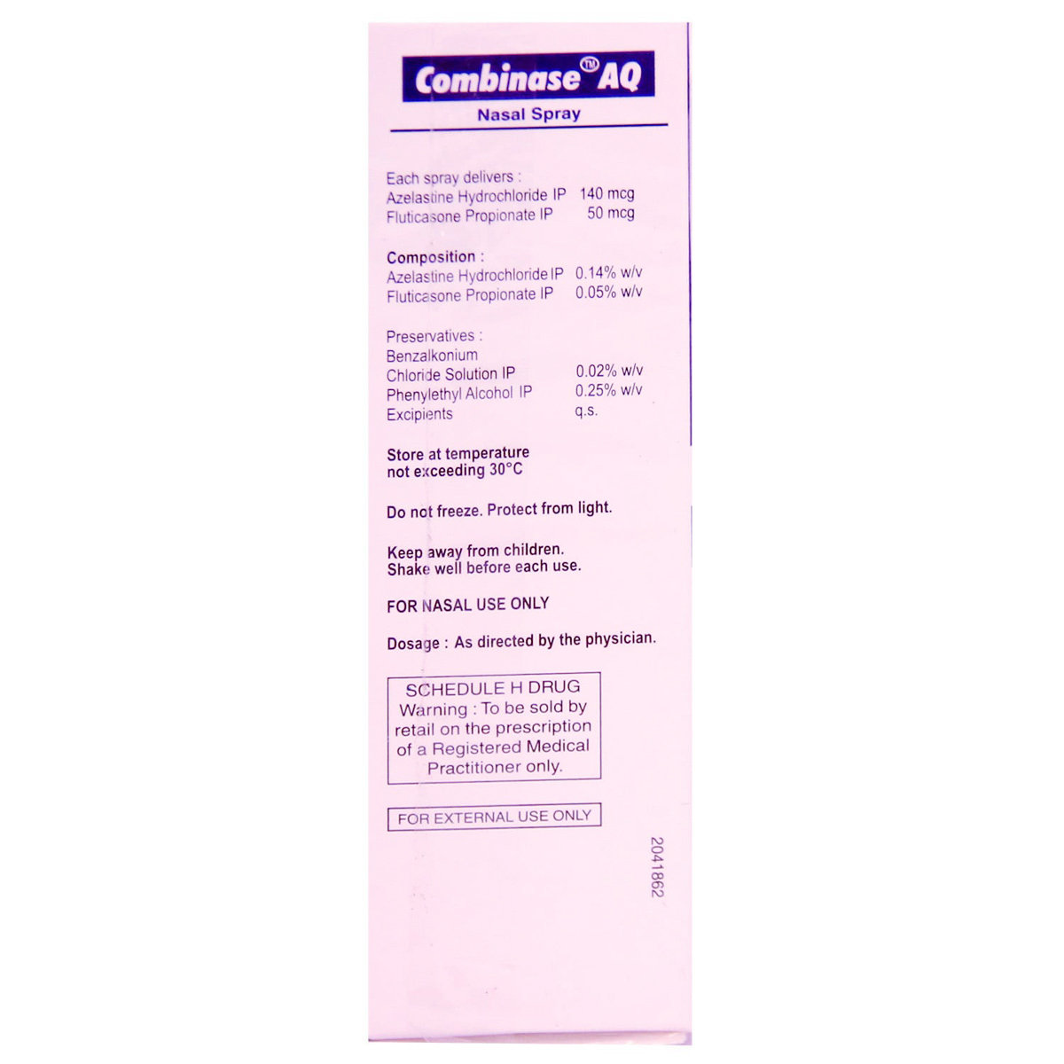 Combinase AQ Nasal Spray 70 mdi, Pack of 1 NASAL SPRAY Combinase AQ Nasal Spray 70 mdi, Pack of 1 NASAL SPRAY