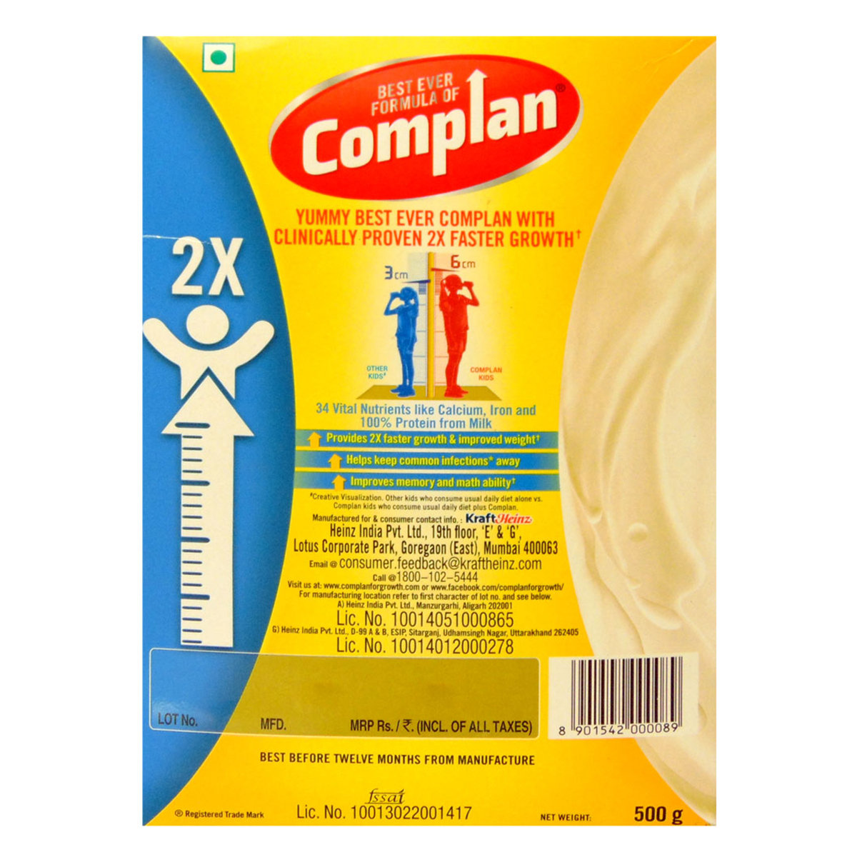Complan Creamy Classic Flavour Nutrition Powder, 500 gm Refill Pack, Pack of 1 Complan Creamy Classic Flavour Nutrition Powder, 500 gm Refill Pack, Pack of 1