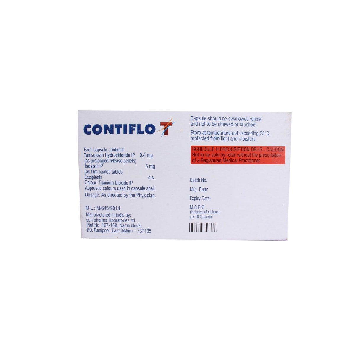 Contiflo T Capsule 10's, Pack of 10 CAPSULES Contiflo T Capsule 10's, Pack of 10 CAPSULES