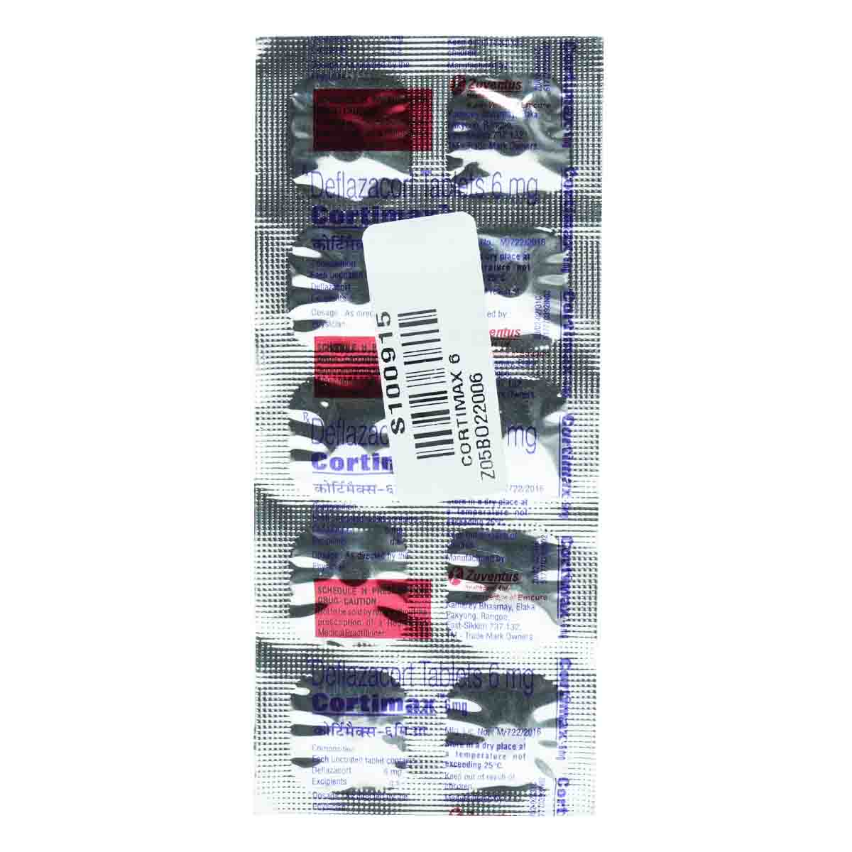 Cortimax 6mg Tablet 10's, Pack of 10 TABLETS Cortimax 6mg Tablet 10's, Pack of 10 TABLETS