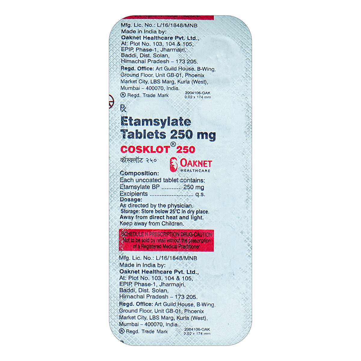 Cosklot 250 Tablet 10's, Pack of 10 TABLETS Cosklot 250 Tablet 10's, Pack of 10 TABLETS