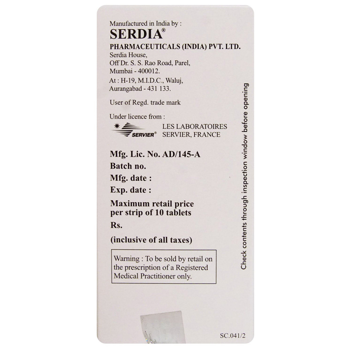 Coversyl 2 mg Tablet 10's, Pack of 10 TABLETS Coversyl 2 mg Tablet 10's, Pack of 10 TABLETS