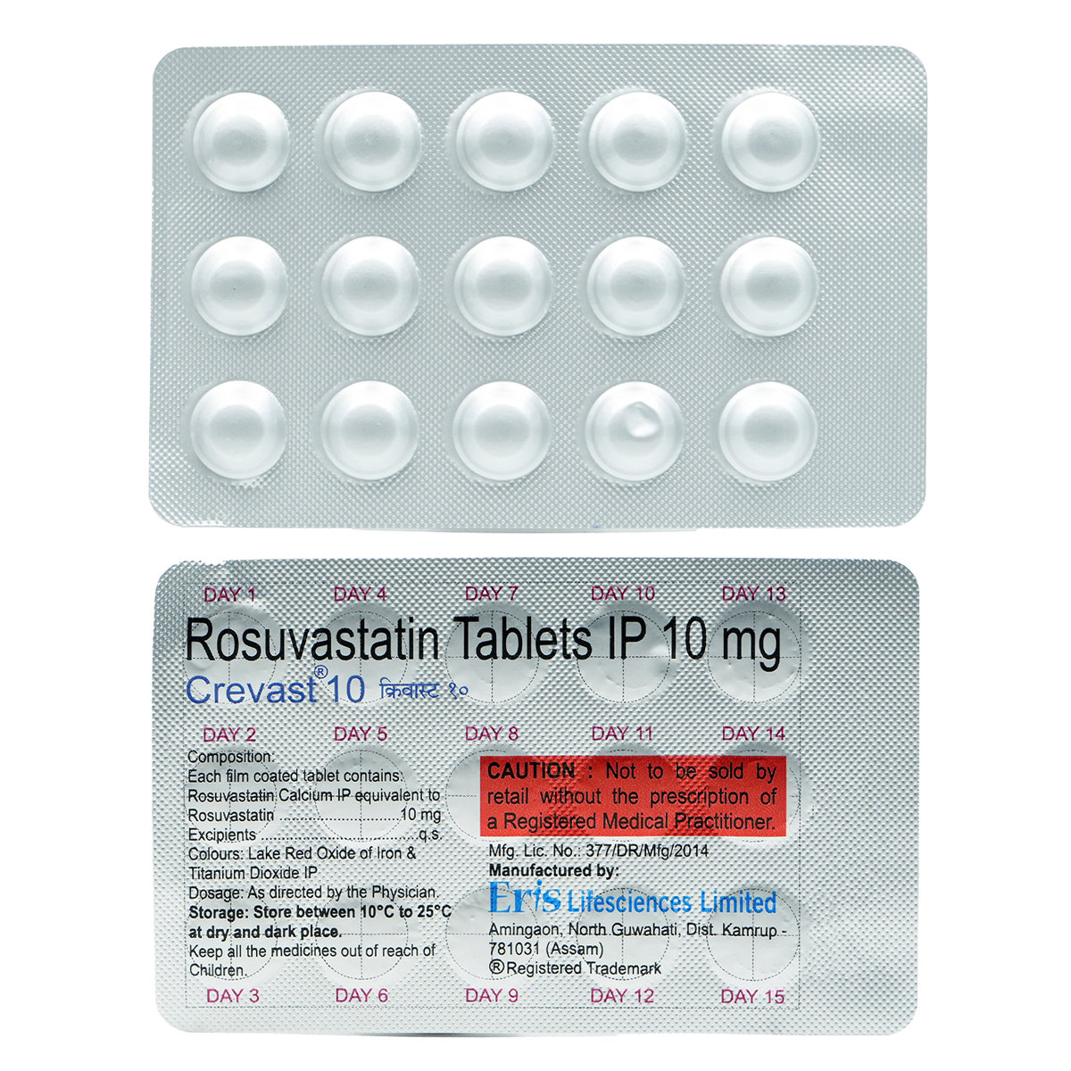 Crevast 10 Tablet 15's, Pack of 15 TabletS Crevast 10 Tablet 15's, Pack of 15 TabletS