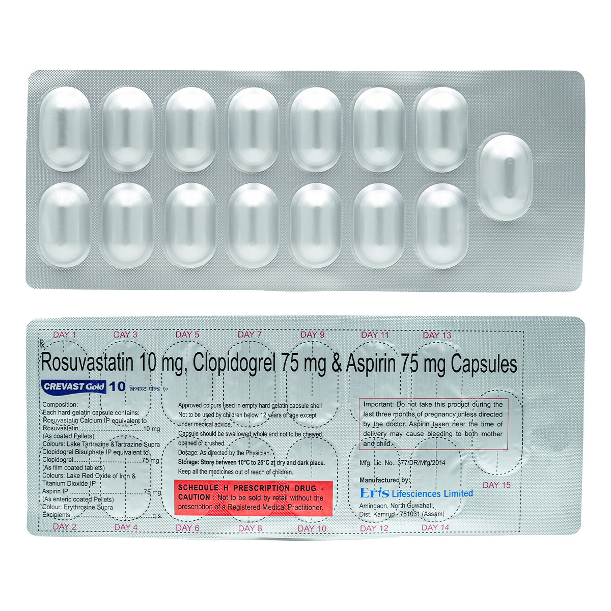 Crevast Gold 10 Capsule 15's, Pack of 15 CAPSULES Crevast Gold 10 Capsule 15's, Pack of 15 CAPSULES