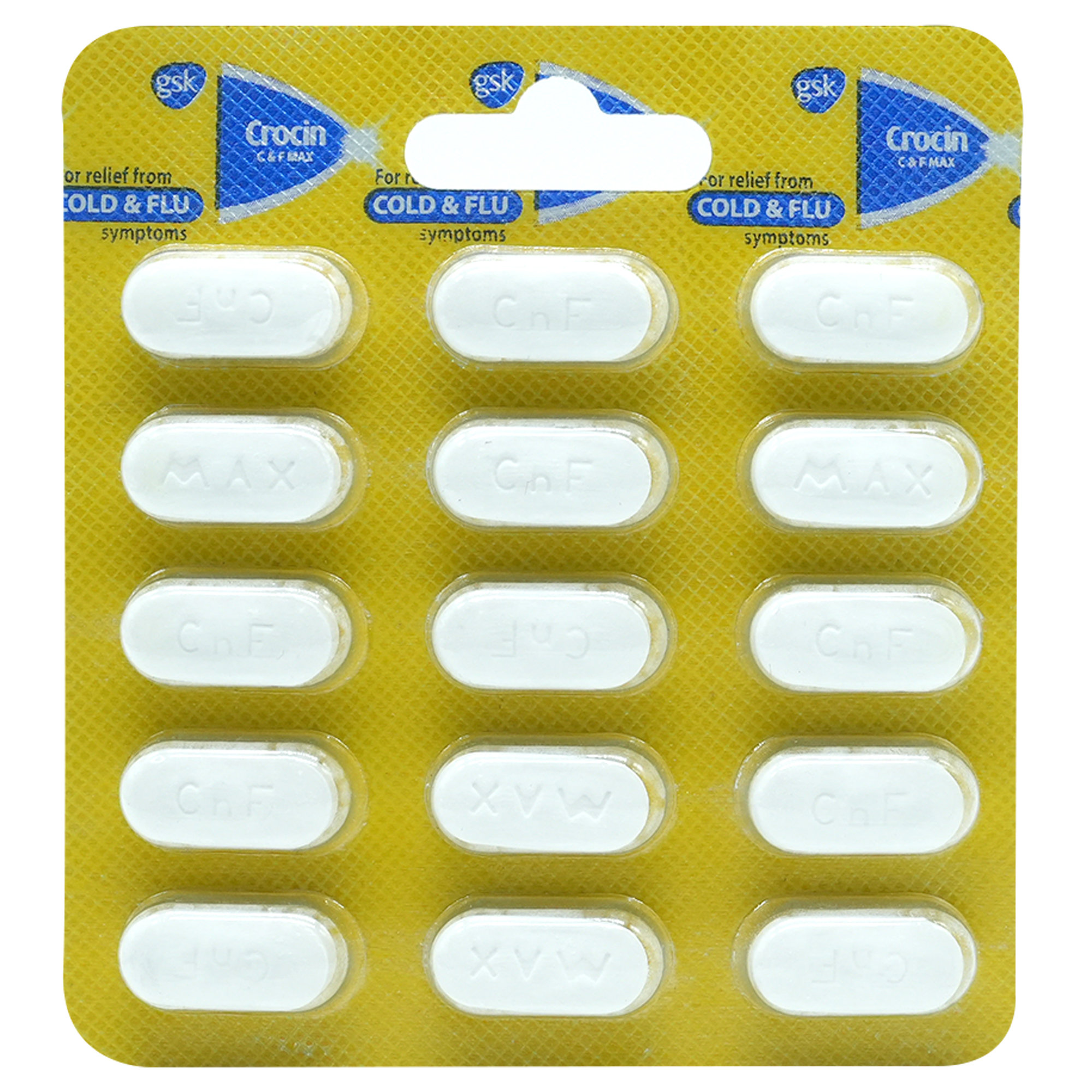 Crocin Cold & Flu Max Tablet 15's, Pack of 15 Crocin Cold & Flu Max Tablet 15's, Pack of 15