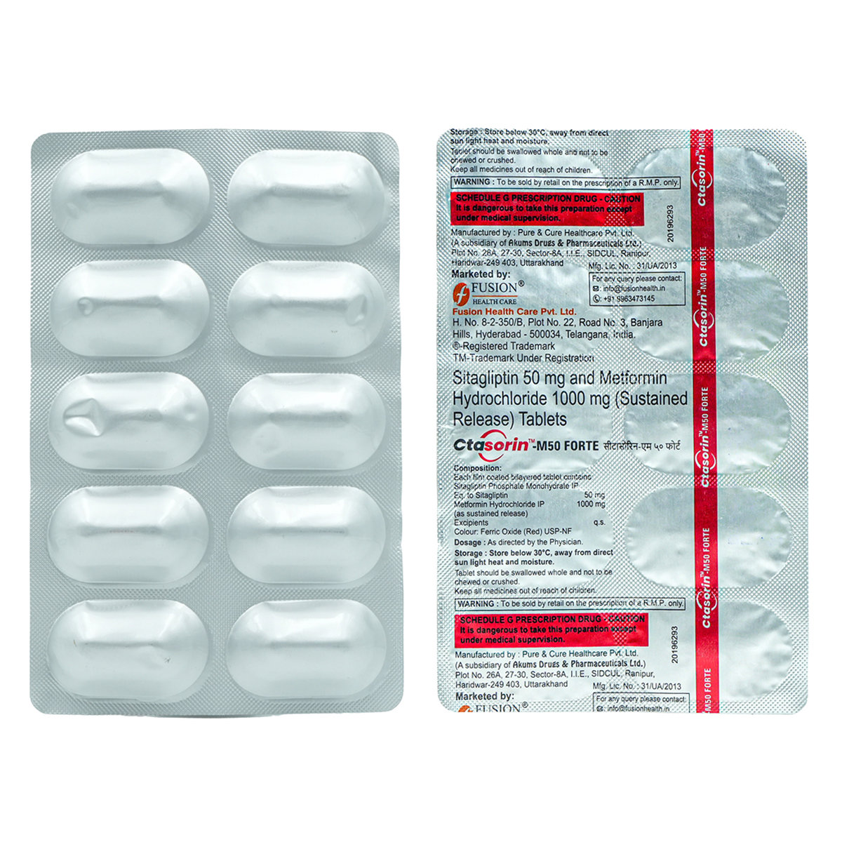 Ctasorin M 50 Forte Tablet 10's, Pack of 10 TabletS Ctasorin M 50 Forte Tablet 10's, Pack of 10 TabletS