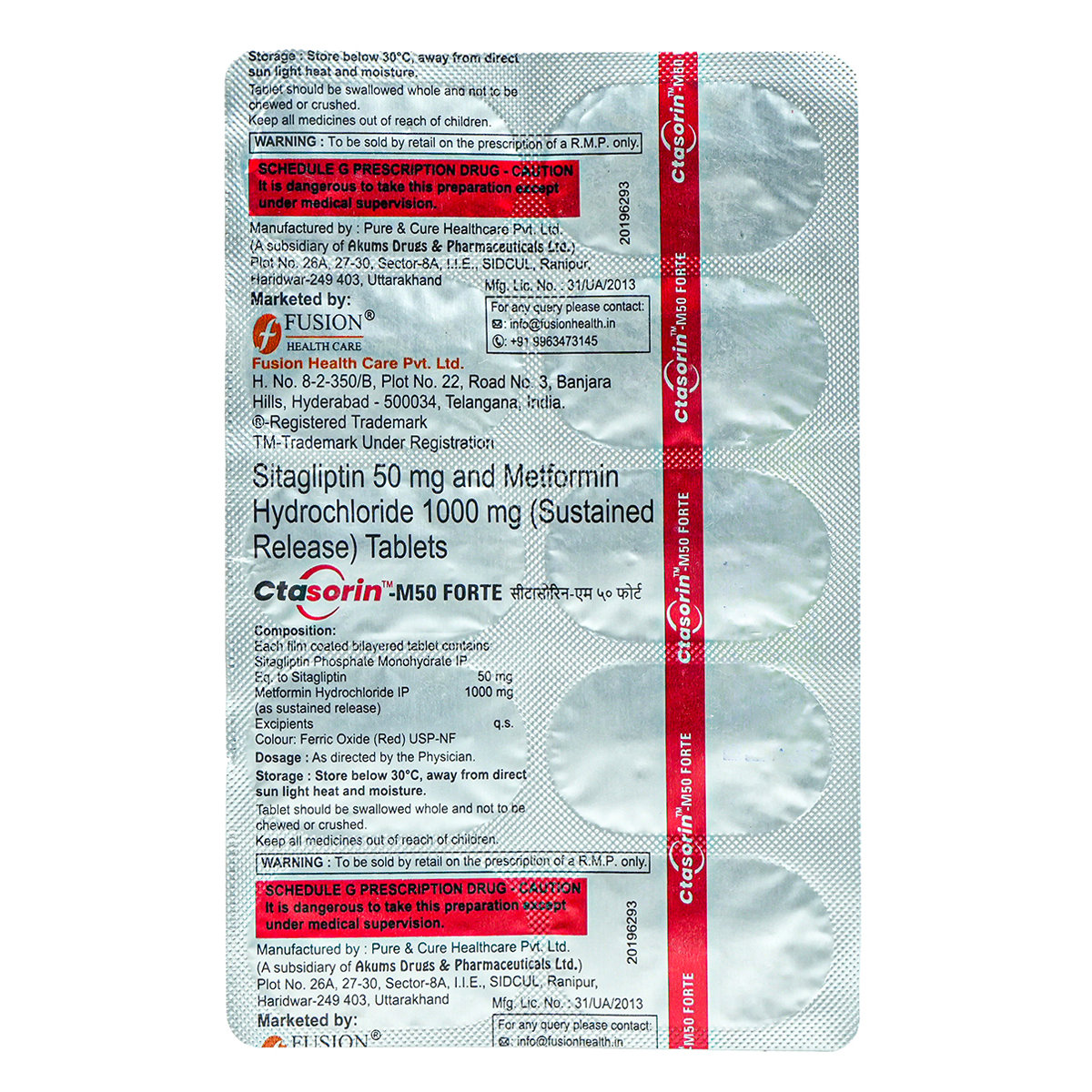 Ctasorin M 50 Forte Tablet 10's, Pack of 10 TabletS Ctasorin M 50 Forte Tablet 10's, Pack of 10 TabletS