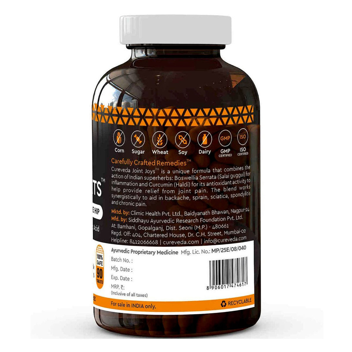 Cureveda Joyful Joints, 90 Tablets, Pack of 1 Cureveda Joyful Joints, 90 Tablets, Pack of 1