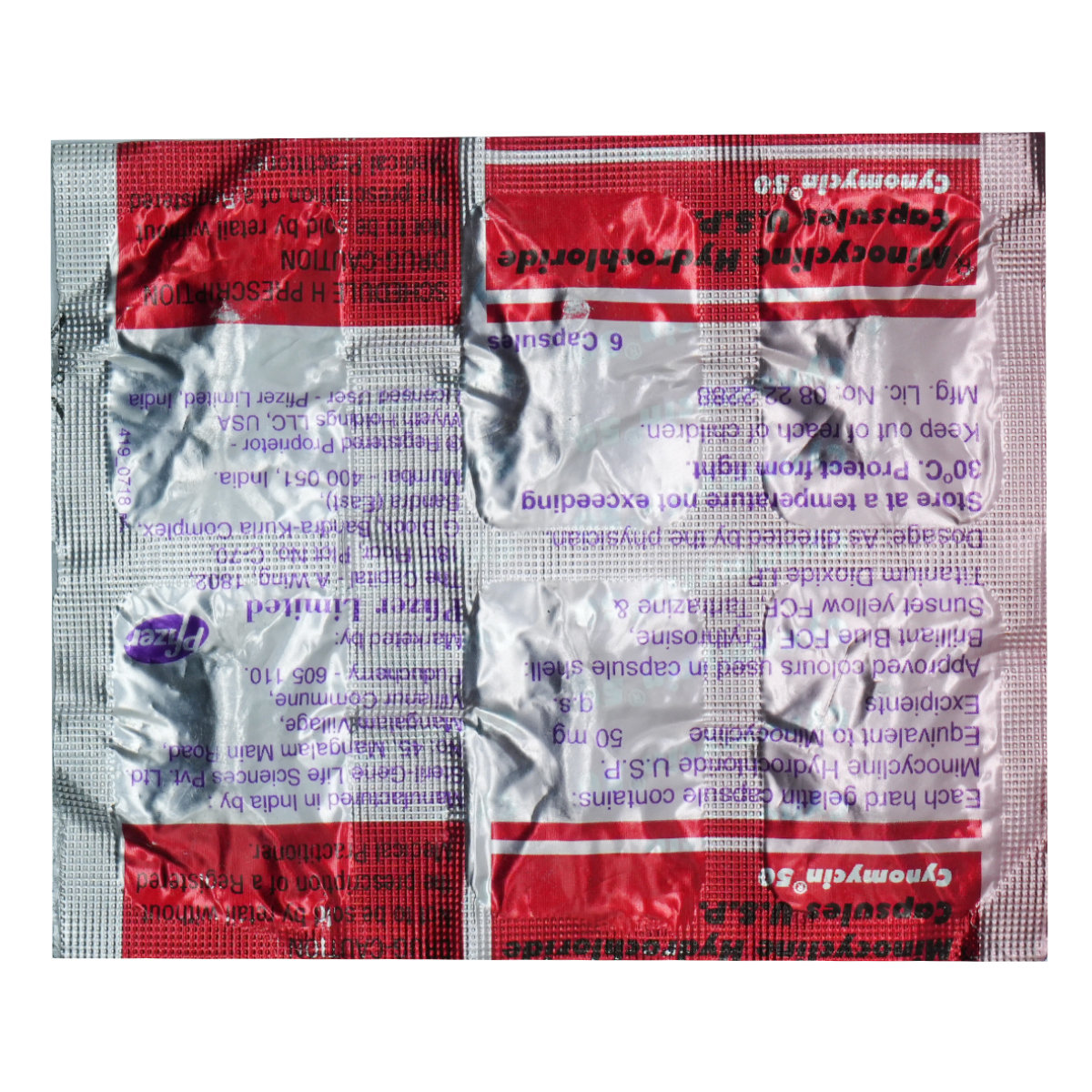 Cynomycin 50 Capsule 6's, Pack of 6 CAPSULES Cynomycin 50 Capsule 6's, Pack of 6 CAPSULES