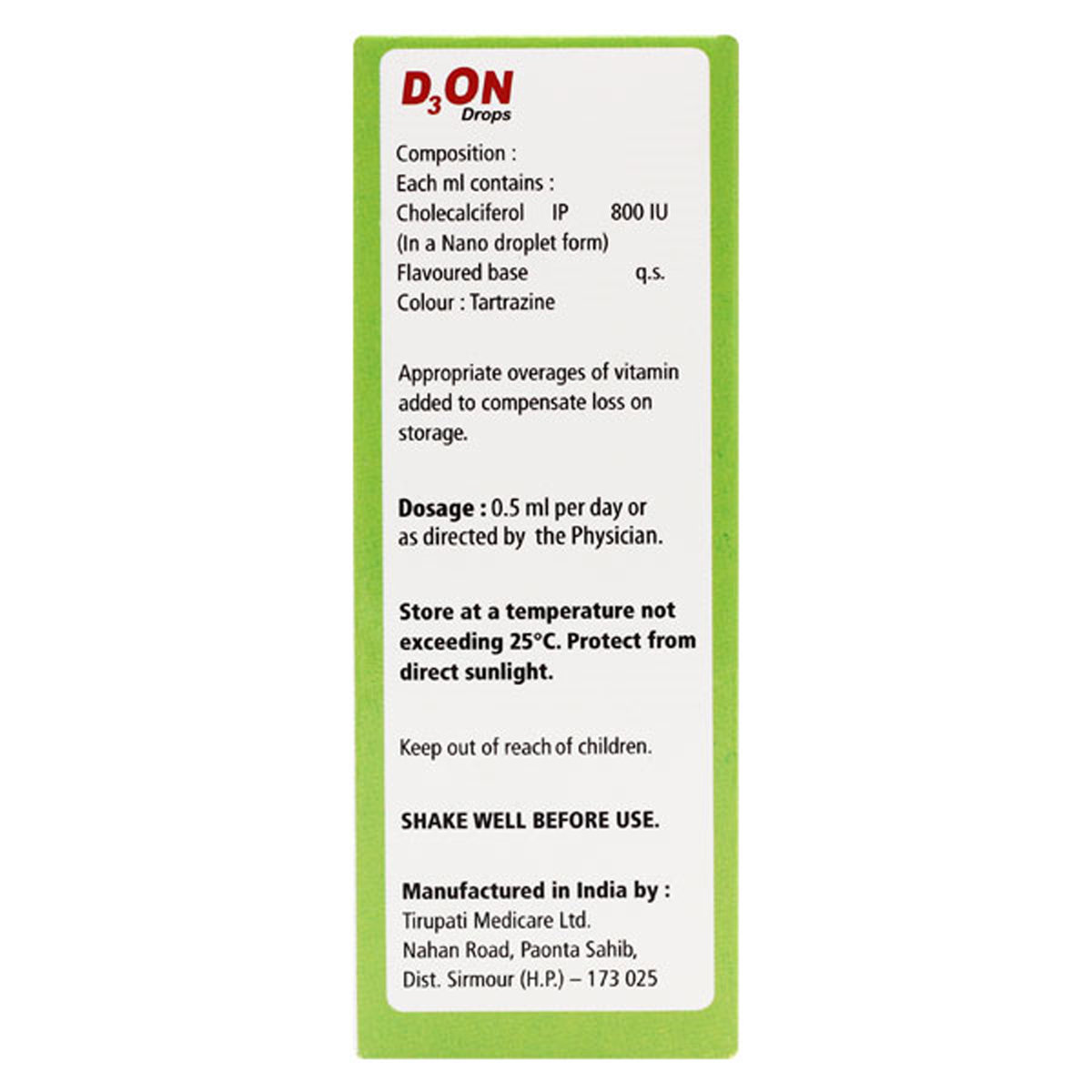 D3 On 800 Pineapple Flavour Drops 30 ml, Pack of 1 D3 On 800 Pineapple Flavour Drops 30 ml, Pack of 1