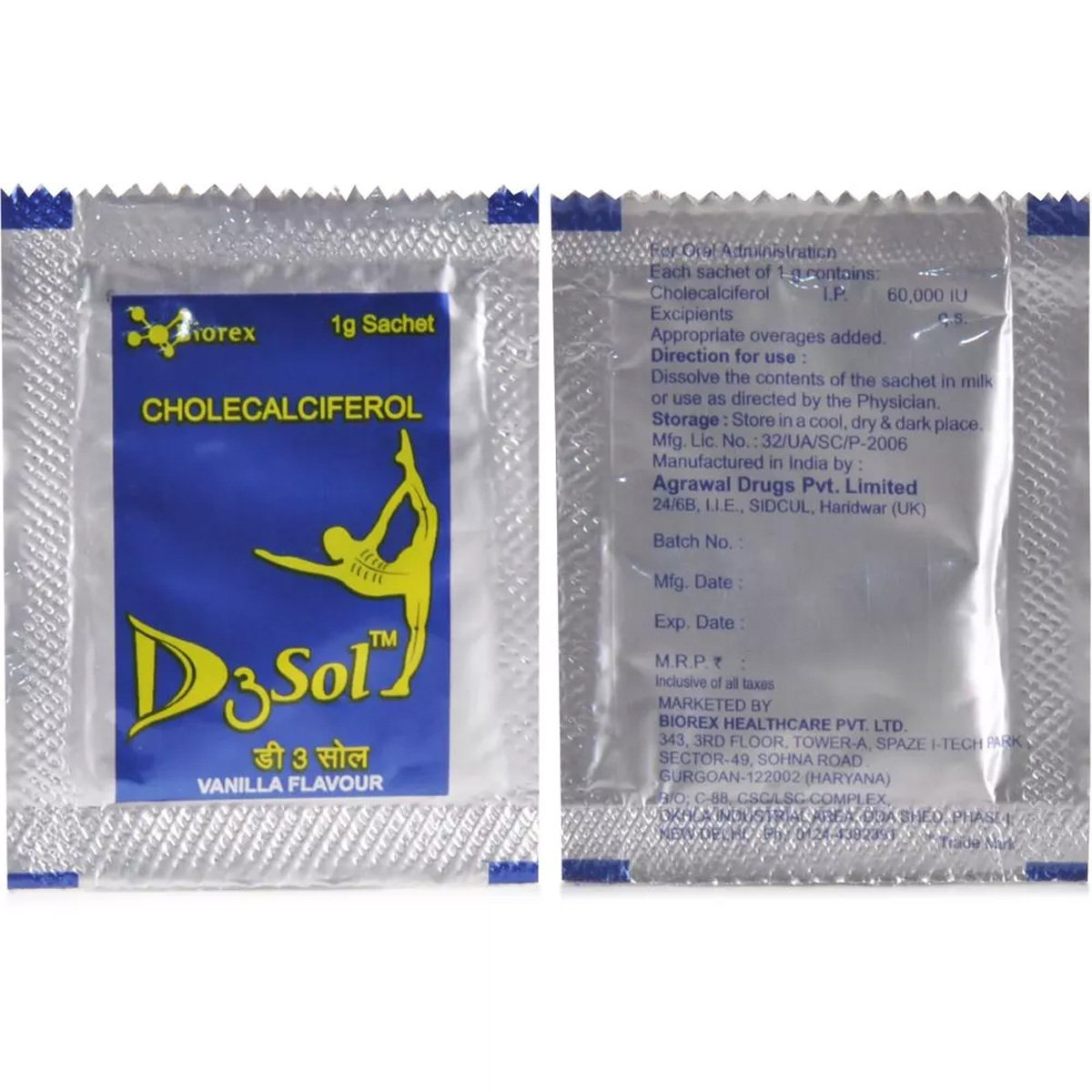 D3Sol Powder 1 gm, Pack of 1 D3Sol Powder 1 gm, Pack of 1