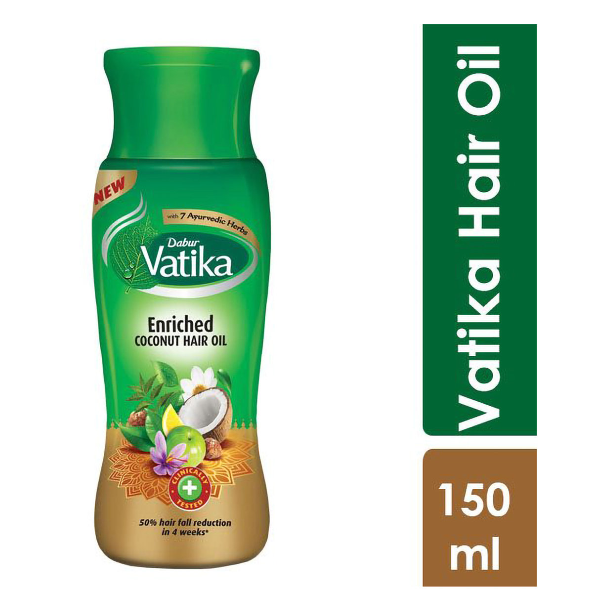 Dabur Vatika Enriched Coconut Hair Oil, 150 ml, Pack of 1 Dabur Vatika Enriched Coconut Hair Oil, 150 ml, Pack of 1