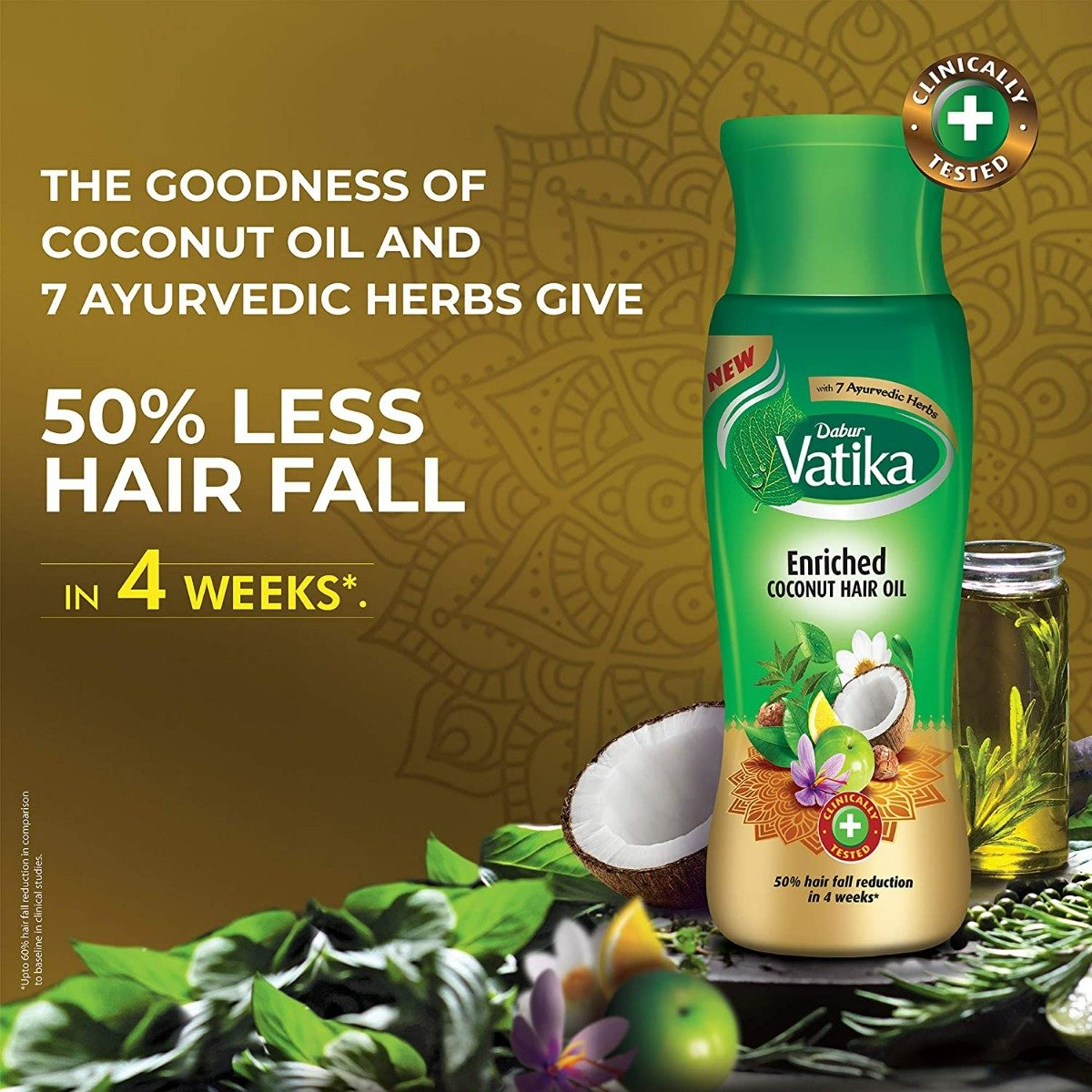Dabur Vatika Enriched Coconut Hair Oil, 150 ml, Pack of 1 Dabur Vatika Enriched Coconut Hair Oil, 150 ml, Pack of 1