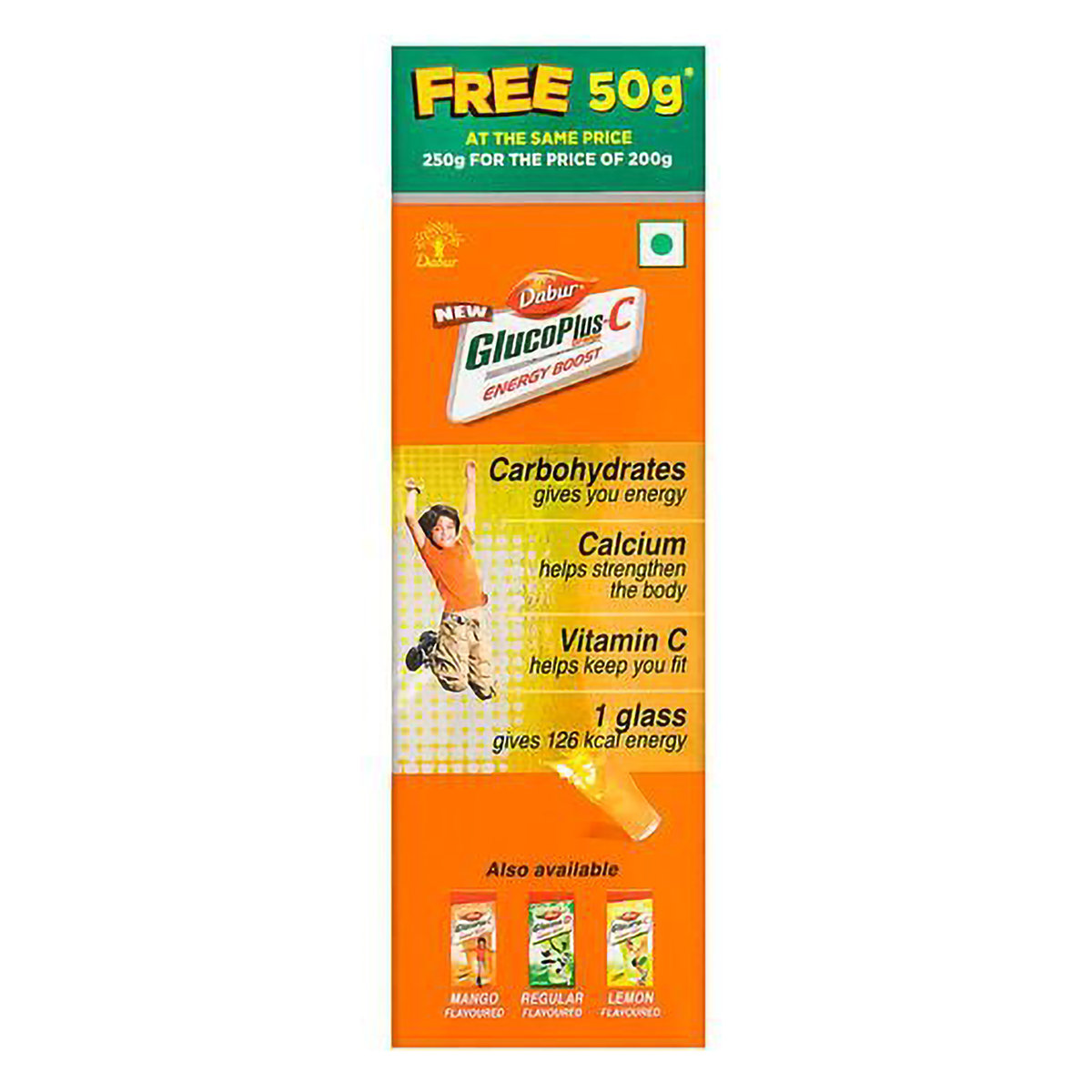 Dabur Glucoplus-C Orange Flavour Powder, 250 gm, Pack of 1 Dabur Glucoplus-C Orange Flavour Powder, 250 gm, Pack of 1