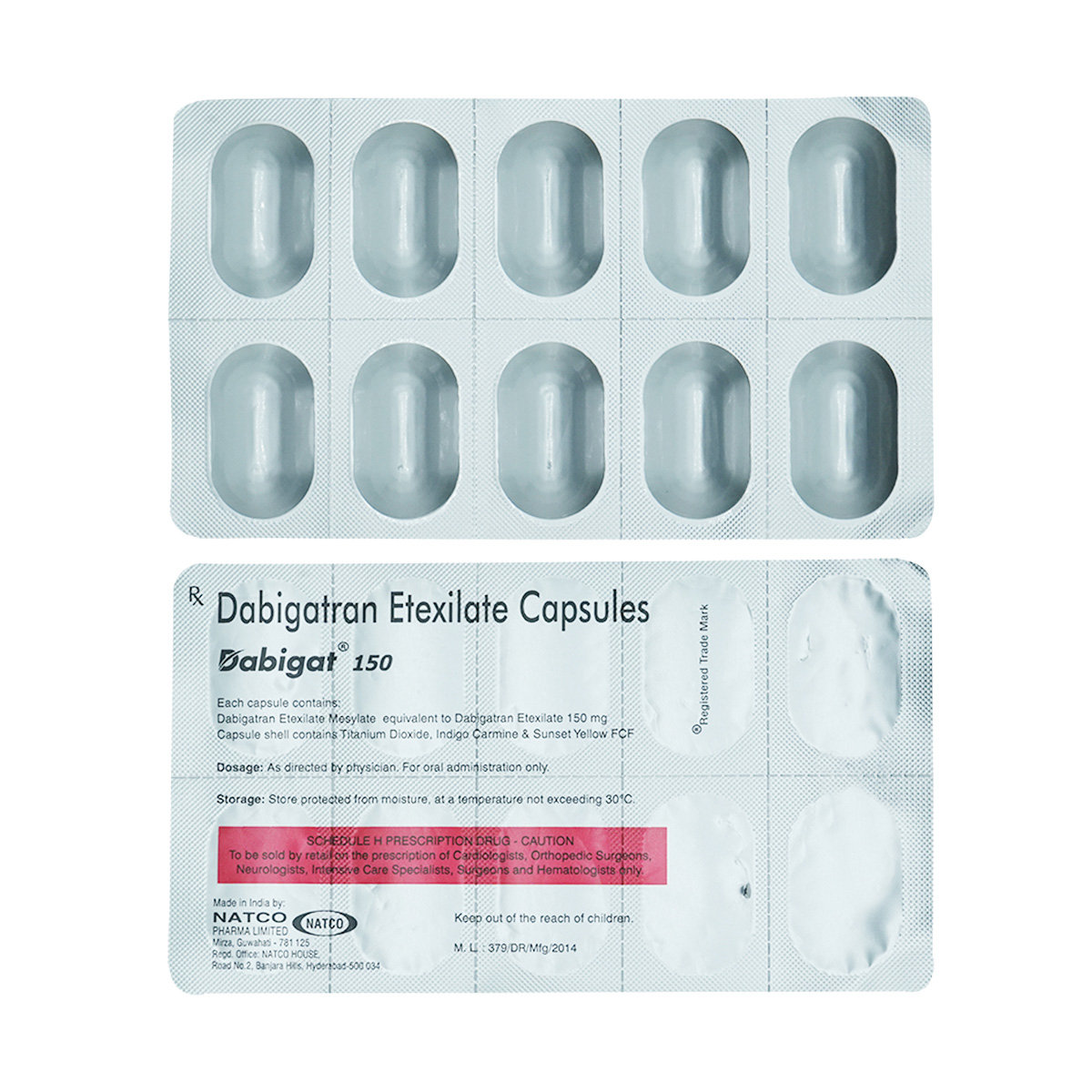 Dabigat 150 Capsule 10's, Pack of 10 CAPSULES Dabigat 150 Capsule 10's, Pack of 10 CAPSULES