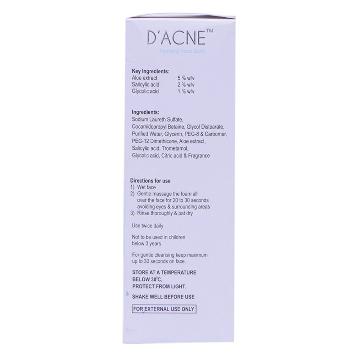 D'Acne Foaming Face Wash, 60 ml | Salicylic Acid & Glycolic Acid | Fights Acne, Pack of 1 D'Acne Foaming Face Wash, 60 ml | Salicylic Acid & Glycolic Acid | Fights Acne, Pack of 1