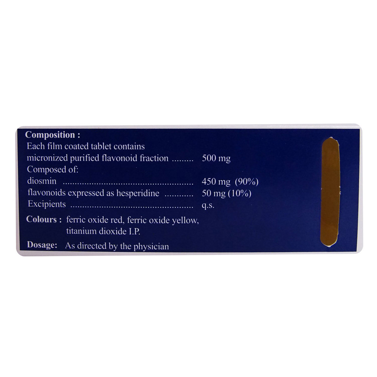 Daflon 500 mg Tablet 10's, Pack of 10 Daflon 500 mg Tablet 10's, Pack of 10