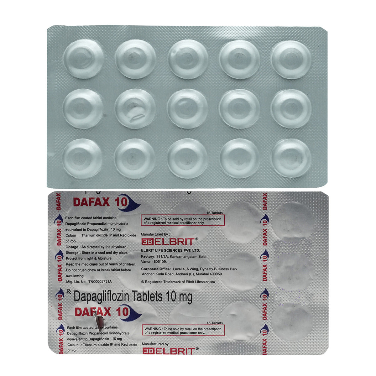 Dafax 10 Tablet 15's, Pack of 15 TABLETS Dafax 10 Tablet 15's, Pack of 15 TABLETS