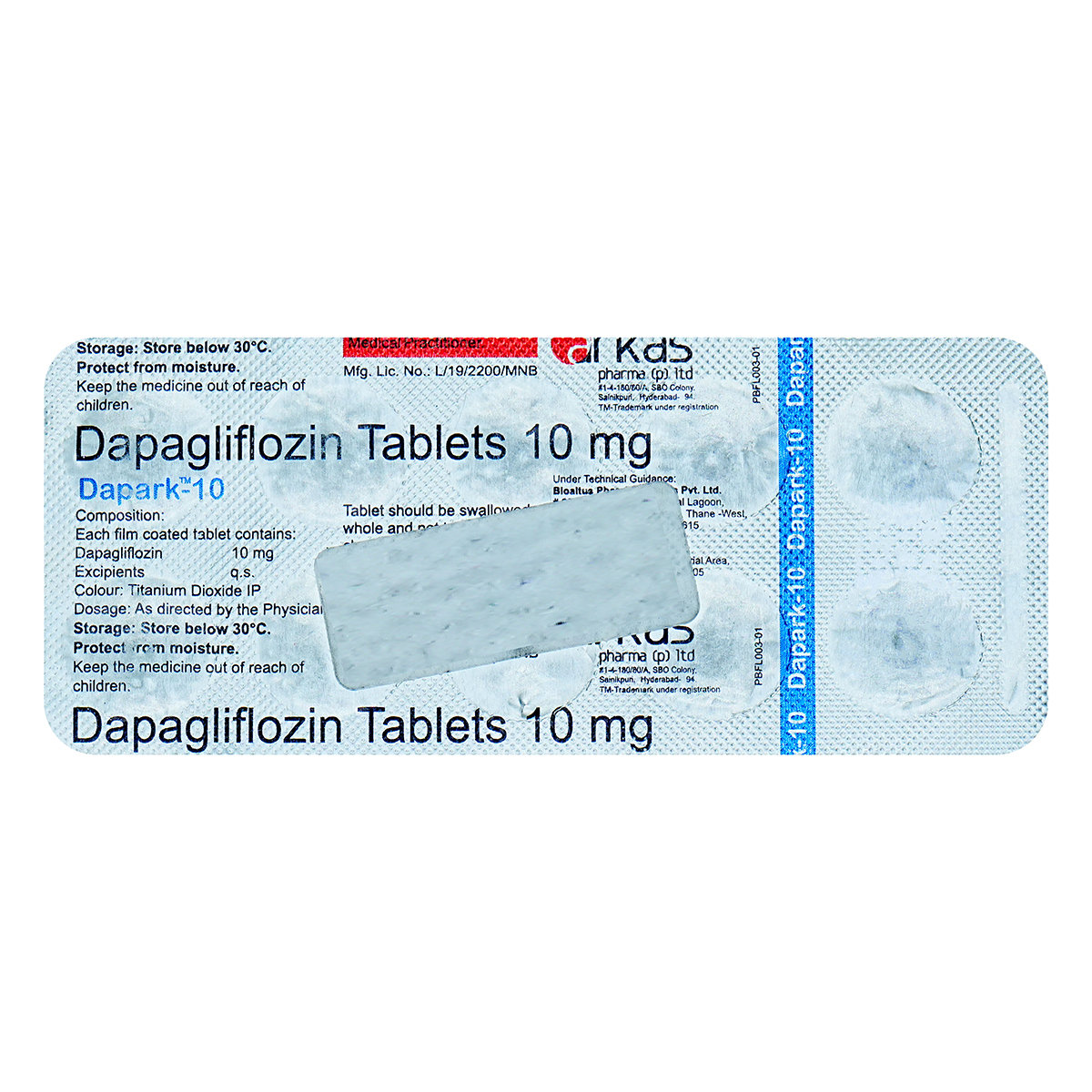 Dapark-10 Tablet 10's, Pack of 10 TabletS Dapark-10 Tablet 10's, Pack of 10 TabletS