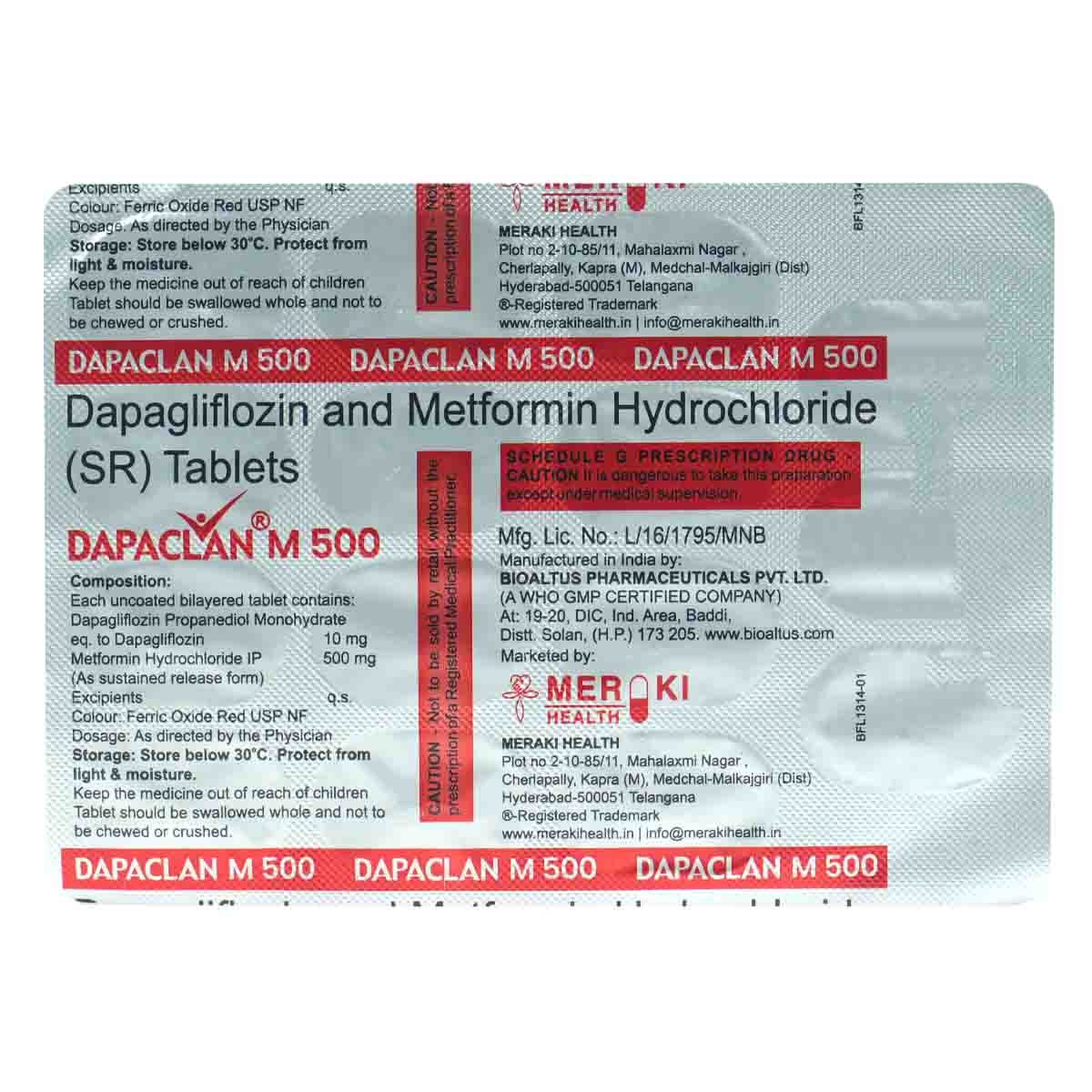 Dapaclan M 500 Tablet 15's, Pack of 15 TabletS Dapaclan M 500 Tablet 15's, Pack of 15 TabletS