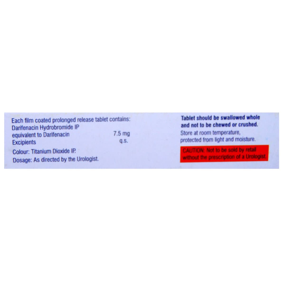 Dariten OD 7.5 Tablet 10's, Pack of 10 TabletS Dariten OD 7.5 Tablet 10's, Pack of 10 TabletS