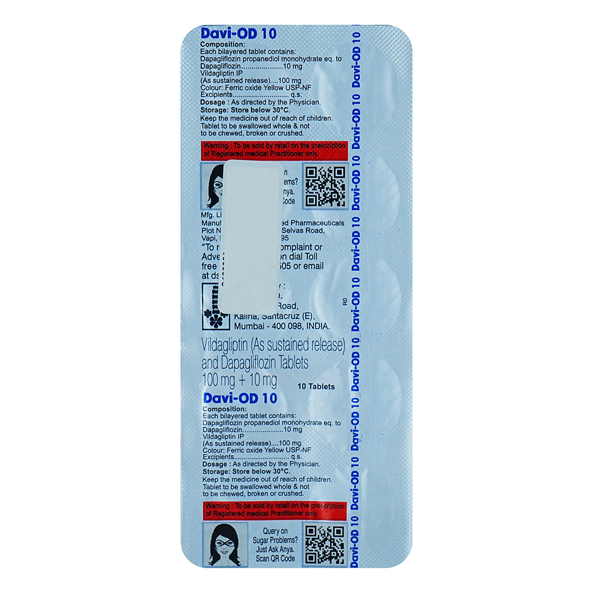 Davi-OD 10 Tablet 10's, Pack of 10 Davi-OD 10 Tablet 10's, Pack of 10