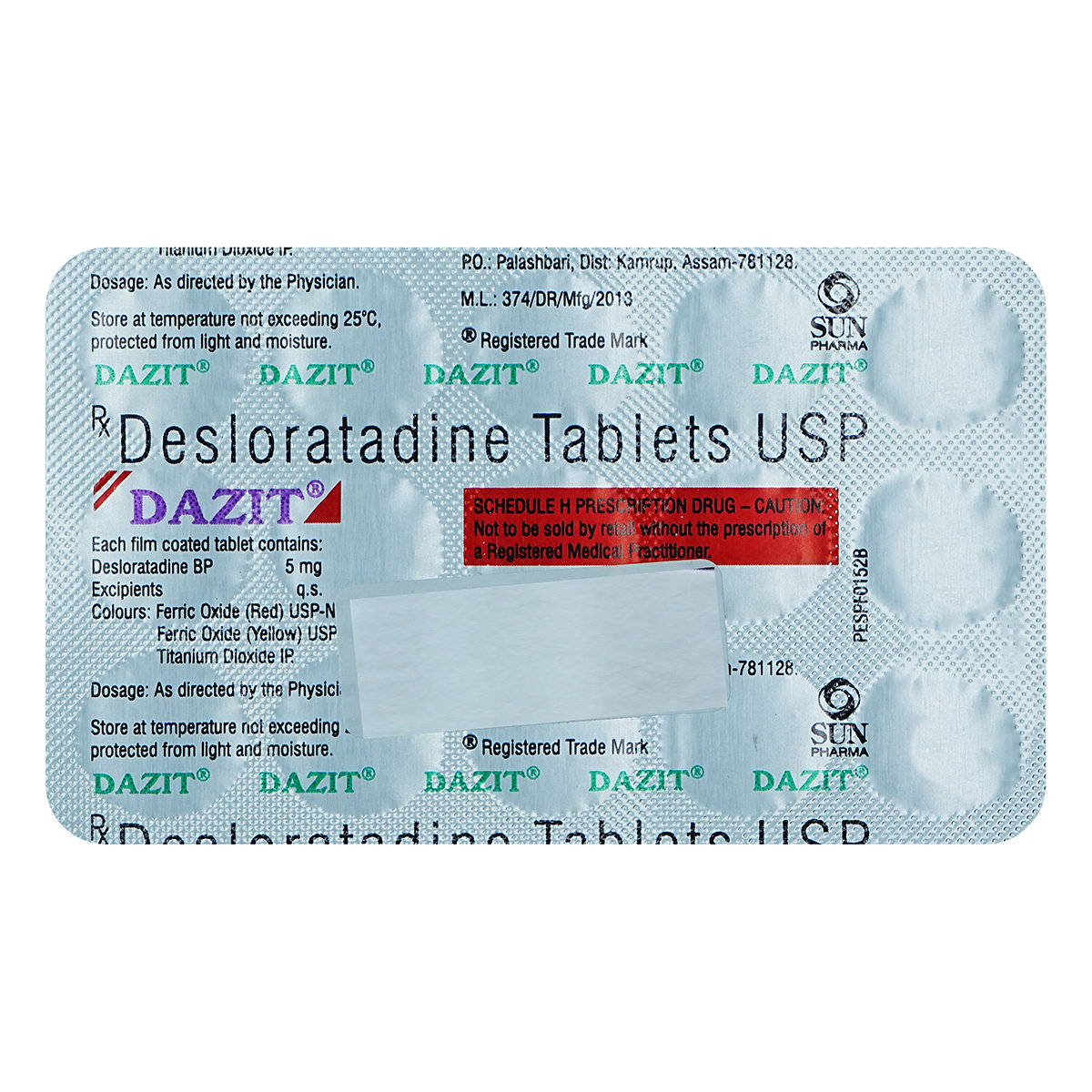Dazit Tablet 15's, Pack of 15 TABLETS Dazit Tablet 15's, Pack of 15 TABLETS