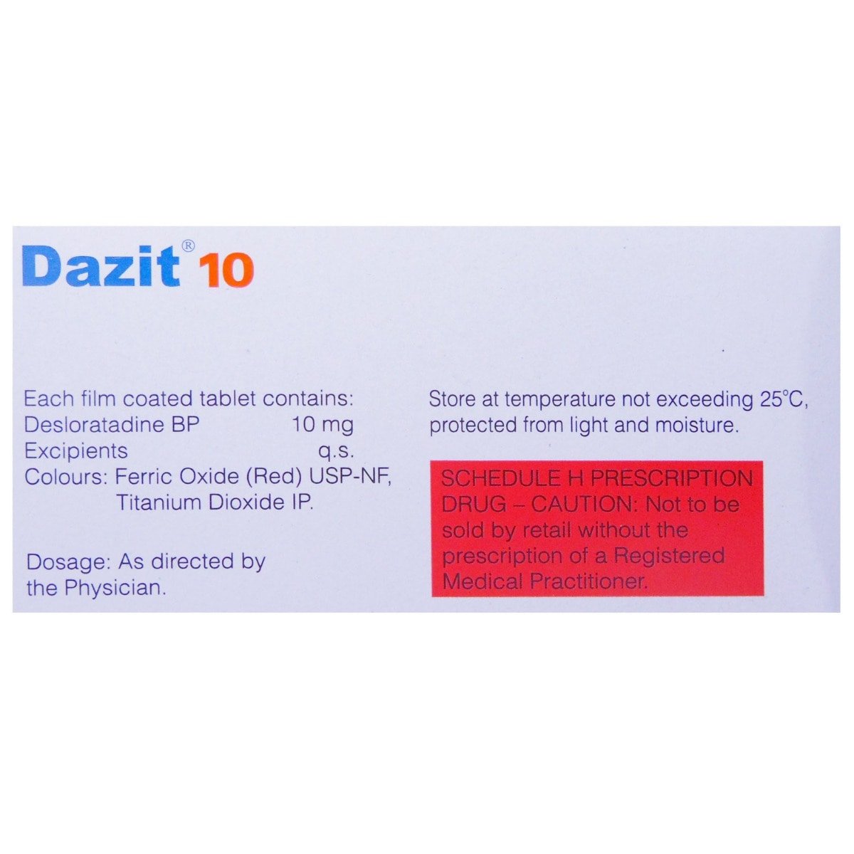 Dazit 10 Tablet 15's, Pack of 15 TABLETS Dazit 10 Tablet 15's, Pack of 15 TABLETS