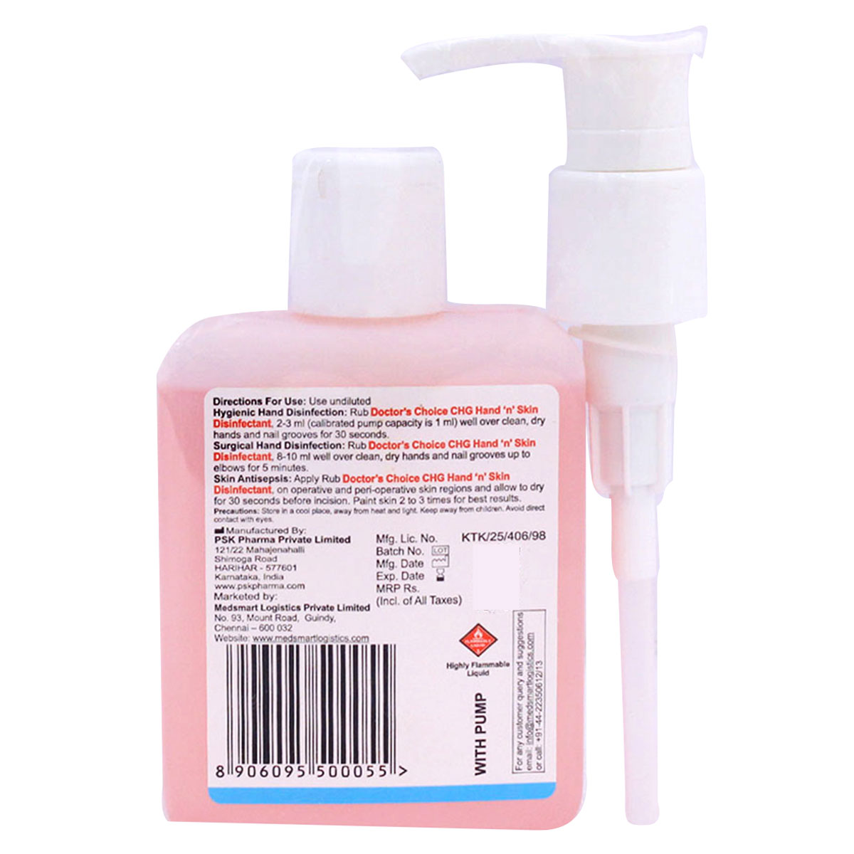 Doctor's Choice CHG Hand 'N' Skin Disinfectant Liquid, 100 ml, Pack of 1 Doctor's Choice CHG Hand 'N' Skin Disinfectant Liquid, 100 ml, Pack of 1