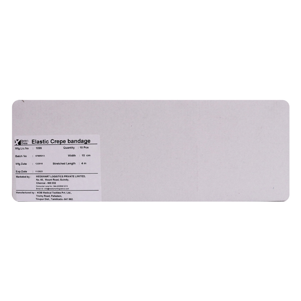 Doctor's Choice Elastic Crepe Bandage 10 x 4 m, 1 Count, Pack of 1 Doctor's Choice Elastic Crepe Bandage 10 x 4 m, 1 Count, Pack of 1