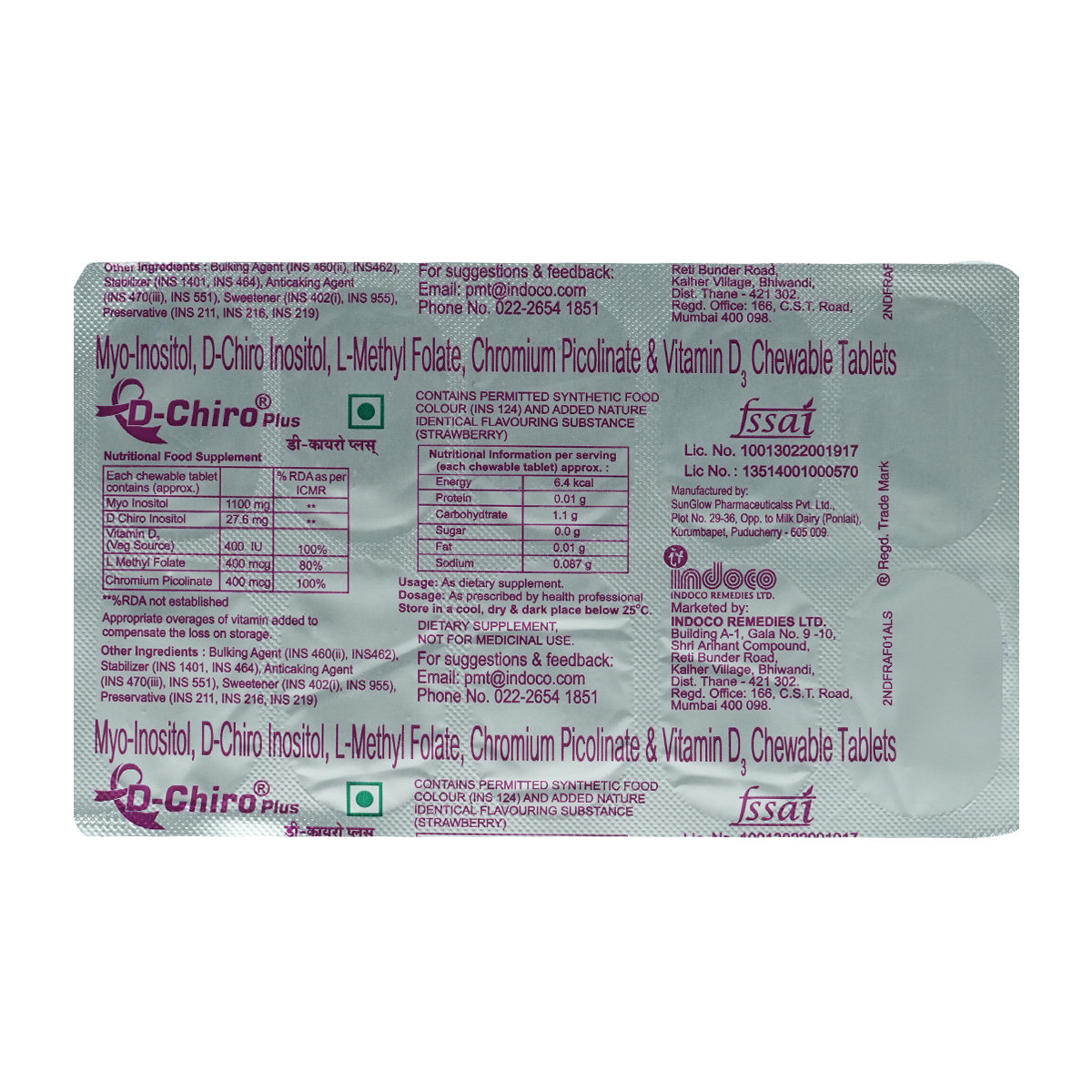 D-Chiro Plus Tablet 10's, Pack of 10 D-Chiro Plus Tablet 10's, Pack of 10