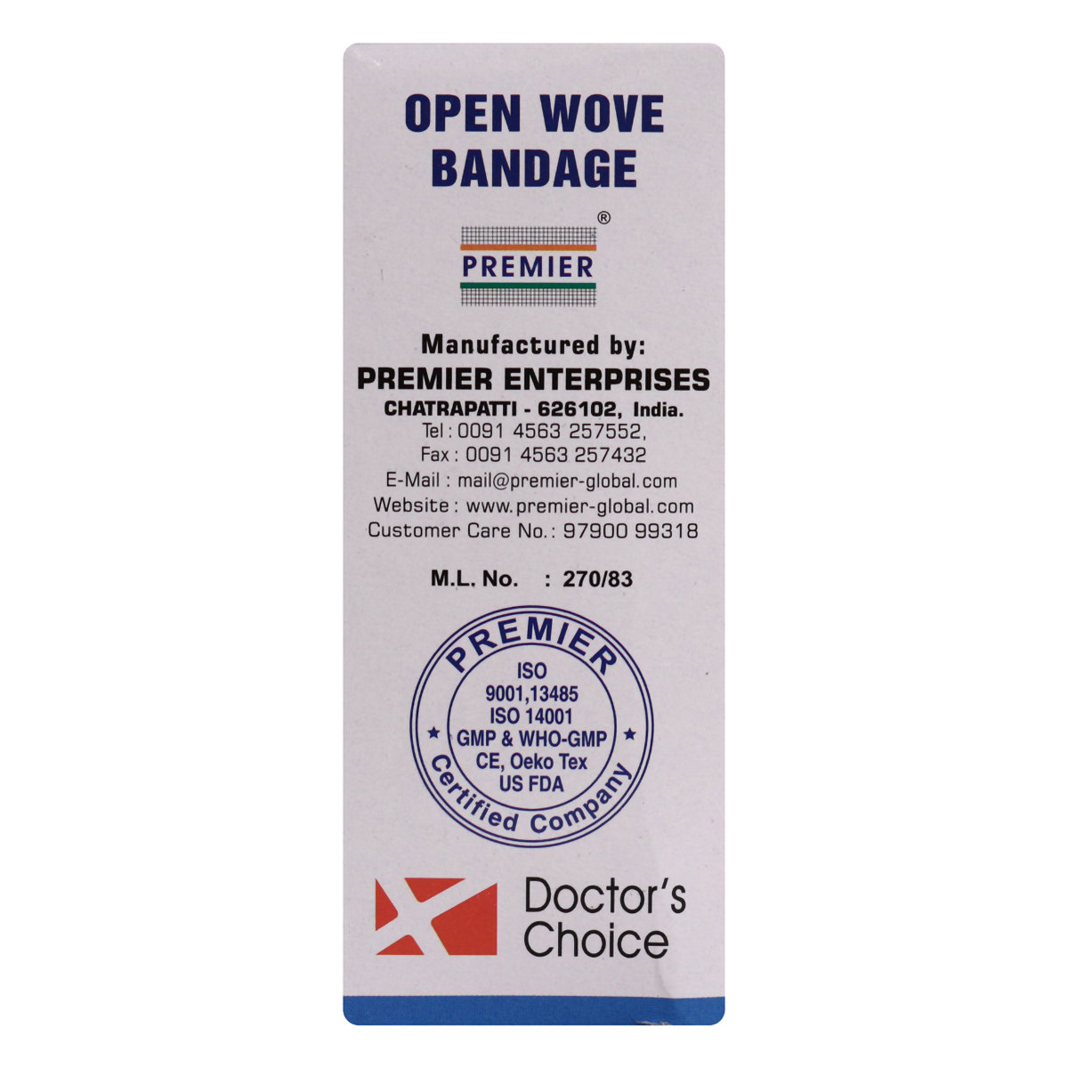 Doctor's Choice Wove Bandage 15 cm x 3 m, 10 Count, Pack of 10 Doctor's Choice Wove Bandage 15 cm x 3 m, 10 Count, Pack of 10